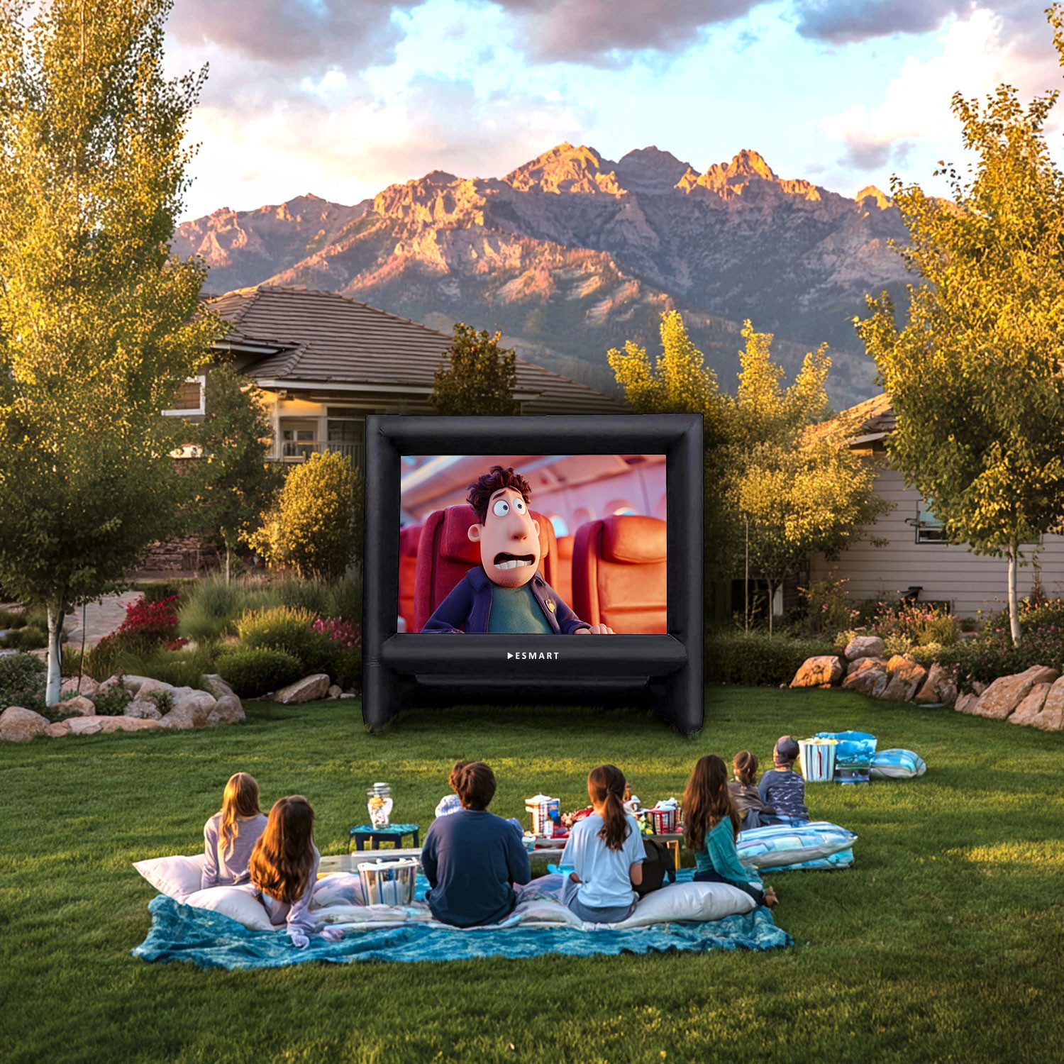 ESMART ESMART PUBLIC AIR Aufblasbare Outdoor Leinwand Faltrahmenleinwand – Bild 5 von 5
