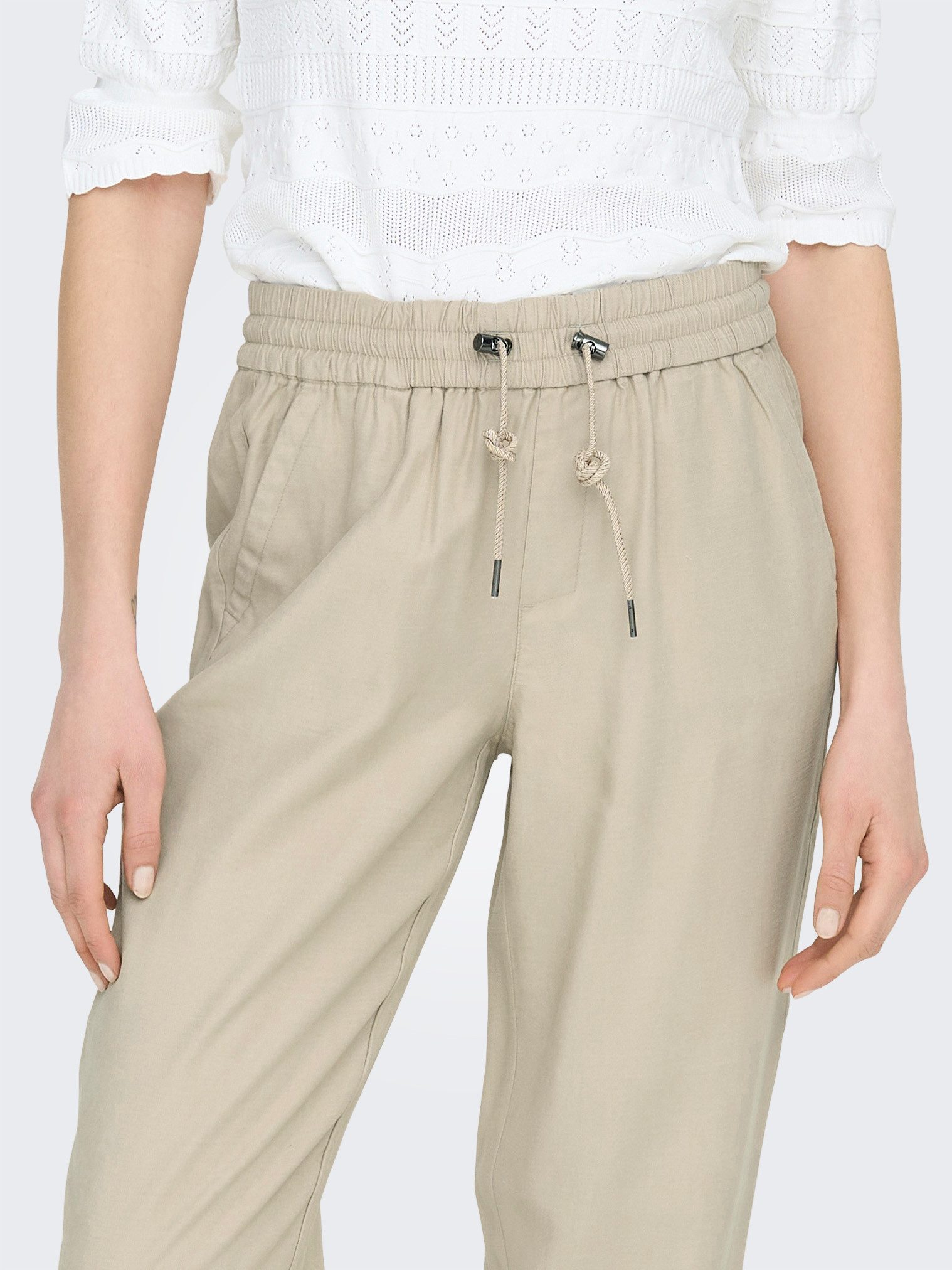 ONLY Chinos ONLKELDA-EMERY MW PULL-UP PANTS PNT Humus
