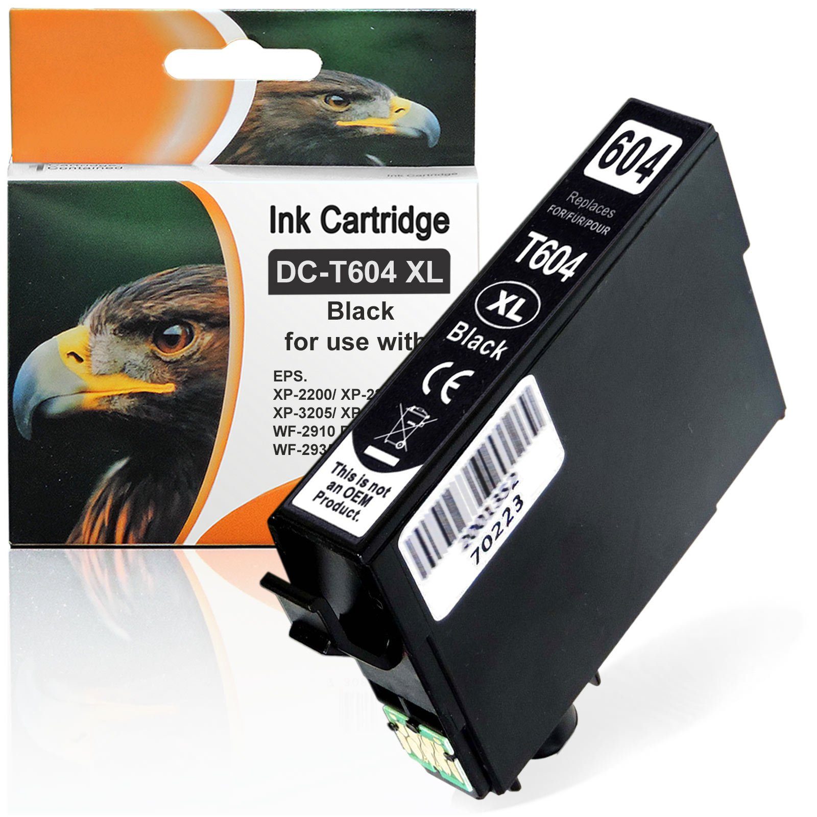 Tintenpatrone Black BK Kompatibel Druckerpatrone Epson 604XL Schwarz C13T10H14010,