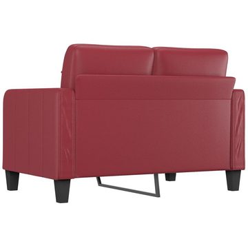 vidaXL Sofa 2-Sitzer-Sofa Couch Weinrot 120 cm Kunstleder