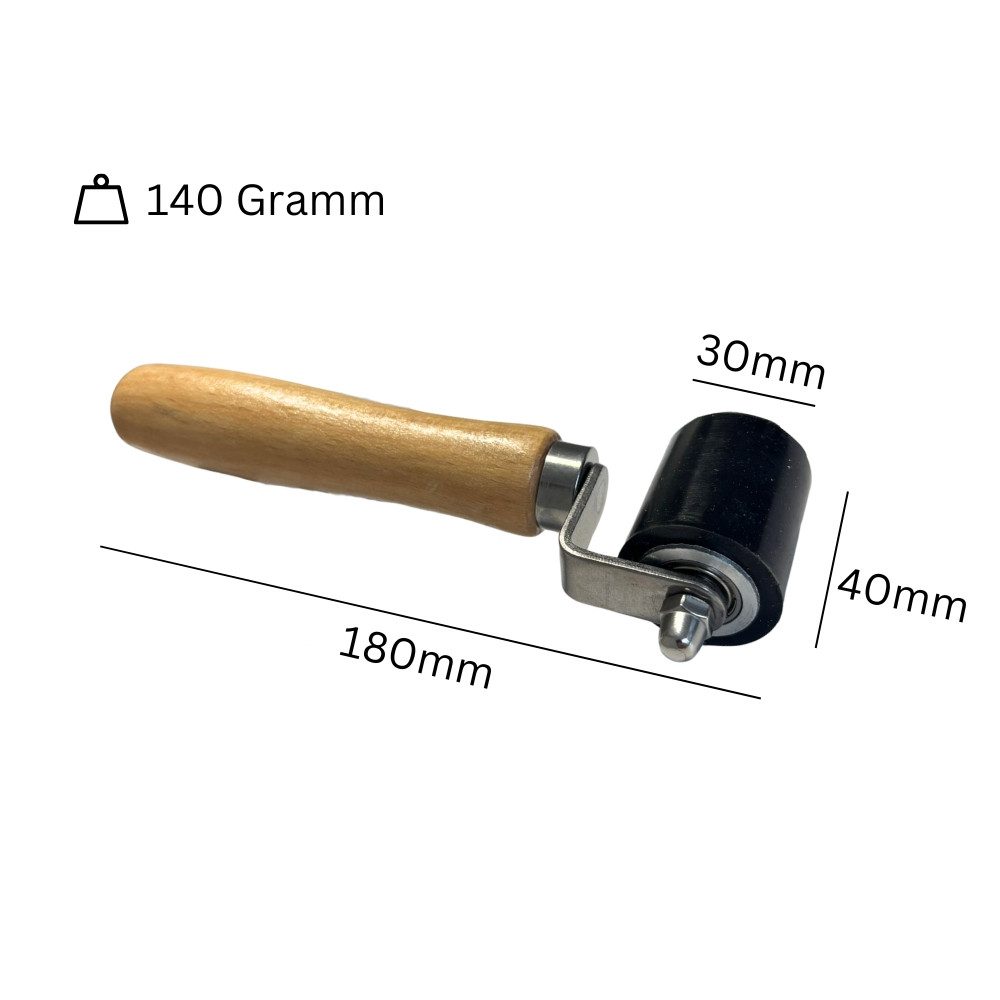 Hanse Syntec Systems Andruckwalze Profi Silikon Andrückrolle, 1-tlg.,30mm Durchmesser, 45mm Rollenbreite
