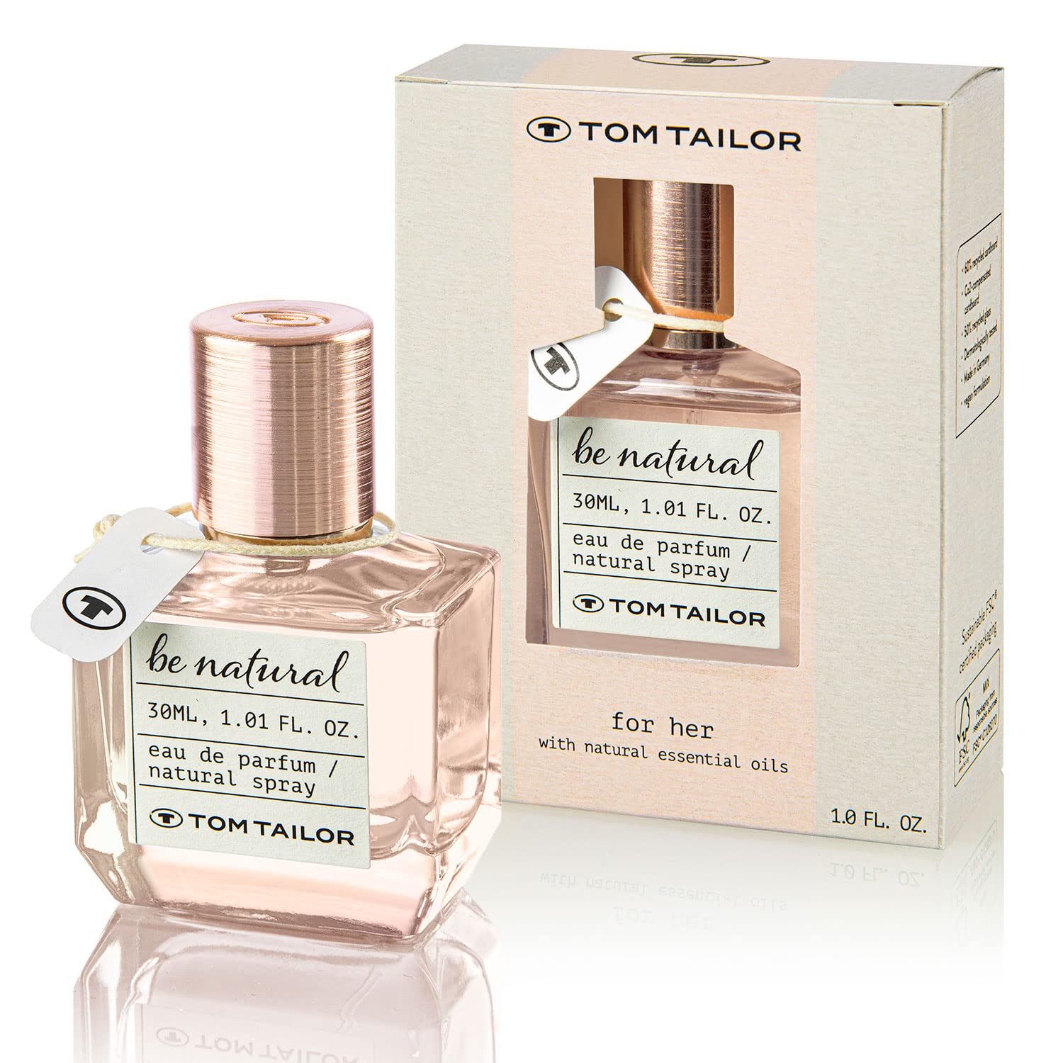 TOM TAILOR Eau de Parfum be natural Damen Parfüm EdP Natural Spray 30ml