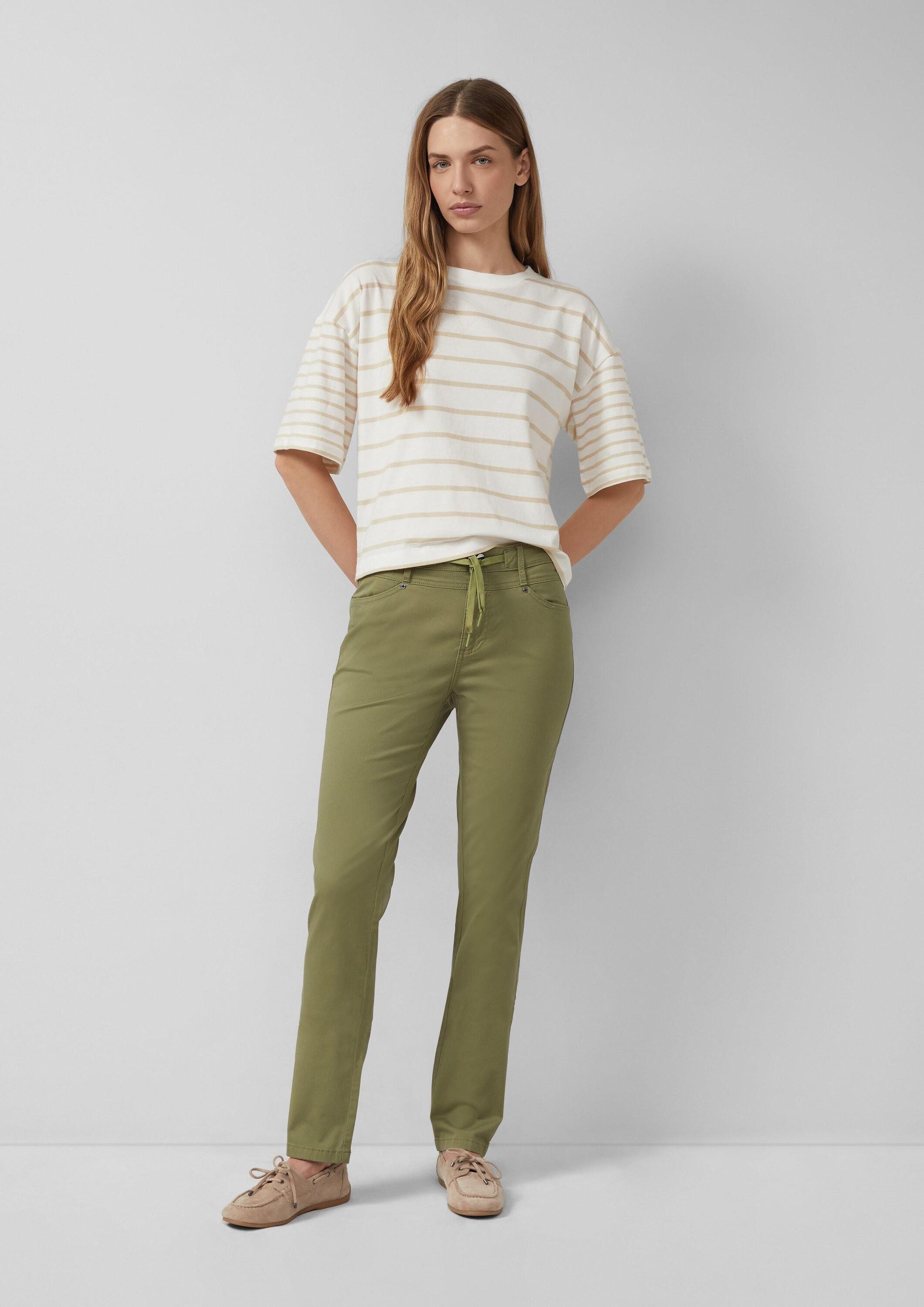 s.Oliver Chinos Hose Slim Fit-Hose aus Baumwollsatin