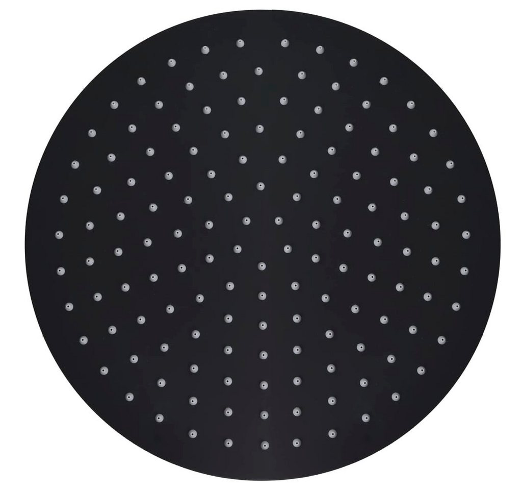 Thumbnail - vidaXL Regenduschkopf Regenbrause Edelstahl 30 cm Rund Schwarz, (1-tlg)