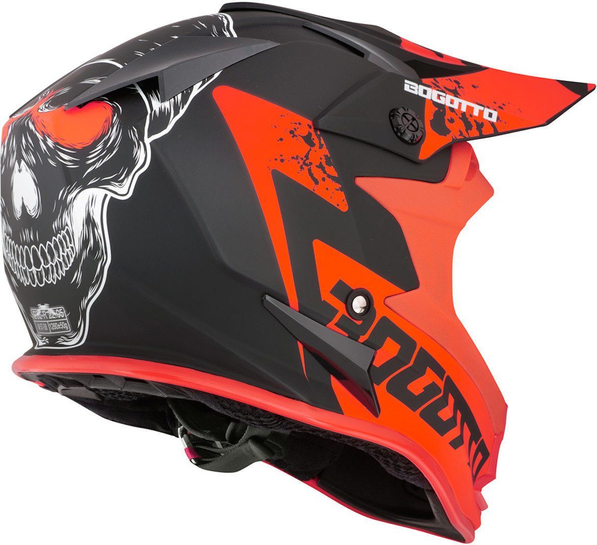 Bogotto Motocrosshelm V321 Soulcatcher Motocross Helm, Notfallsystem-polsterung (eqrs)