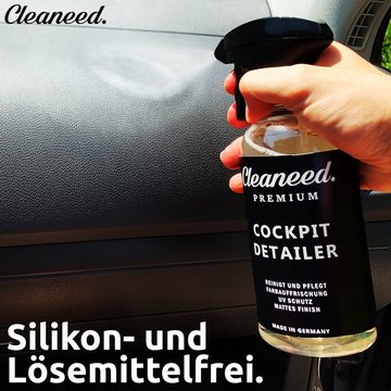 Cleaneed Premium Cockpit Detailer - Cockpitspray Cockpit-Reiniger (Made in Germany – Mattes Finish - Einfache Innenraum Reinigung und Auffrischung aller Materialien)