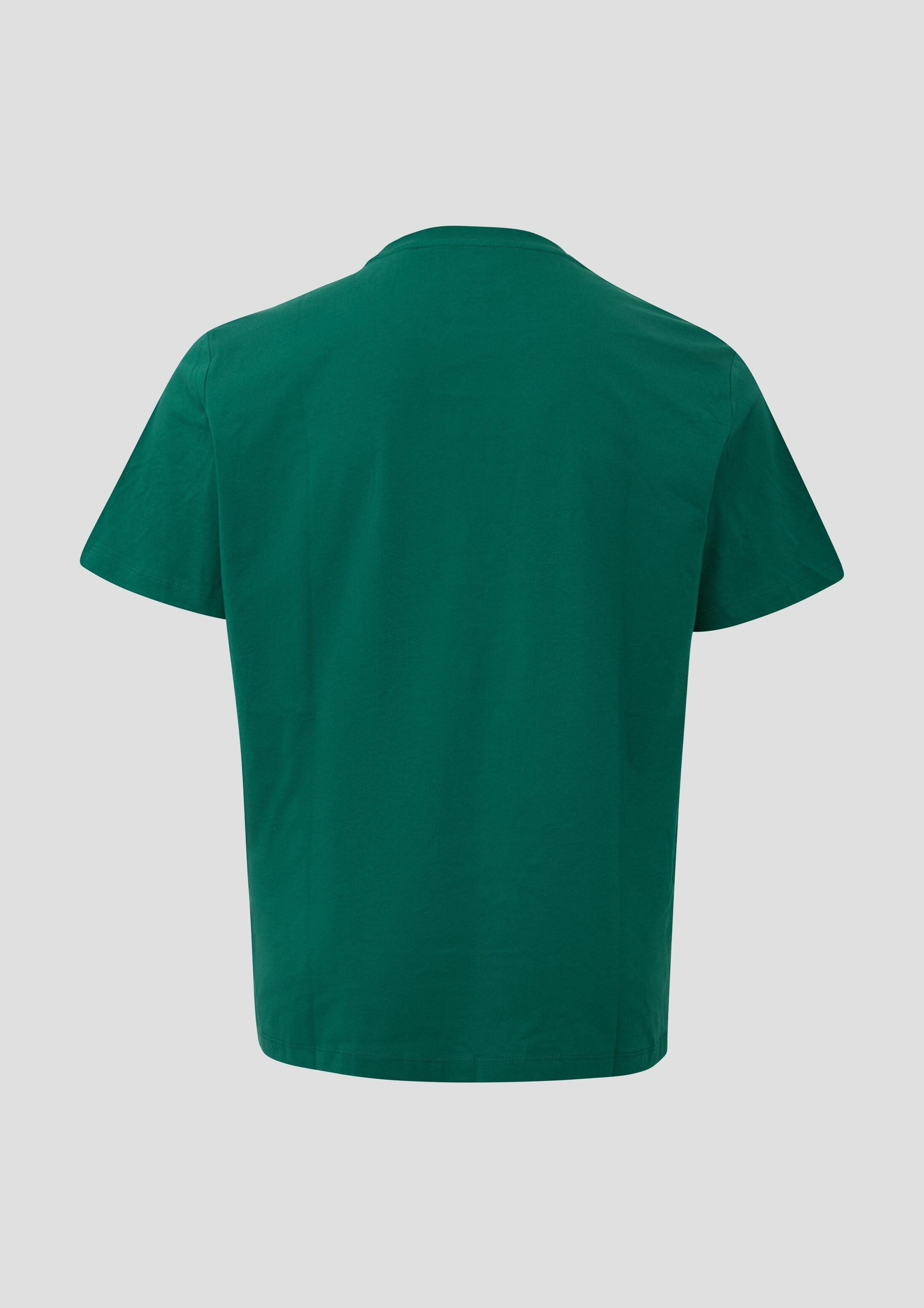 s.Oliver Kurzarmshirt T-Shirt Baumwoll-T-Shirt mit Logo-Print