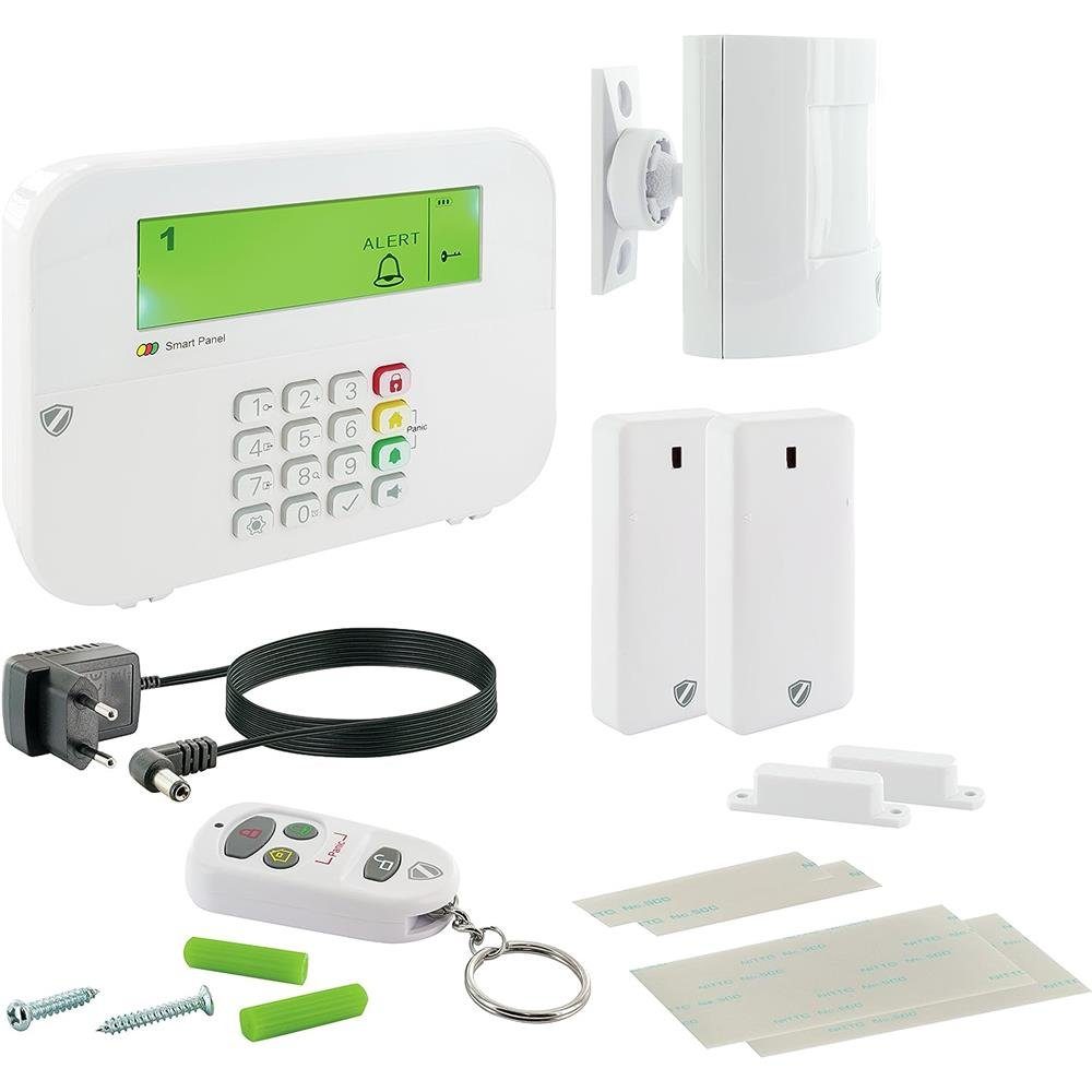 Schwaiger Funk Alarm System Green Guard Alarmanlage (für Haus, Sirene, Fernbedienung, Einbruchschutz)