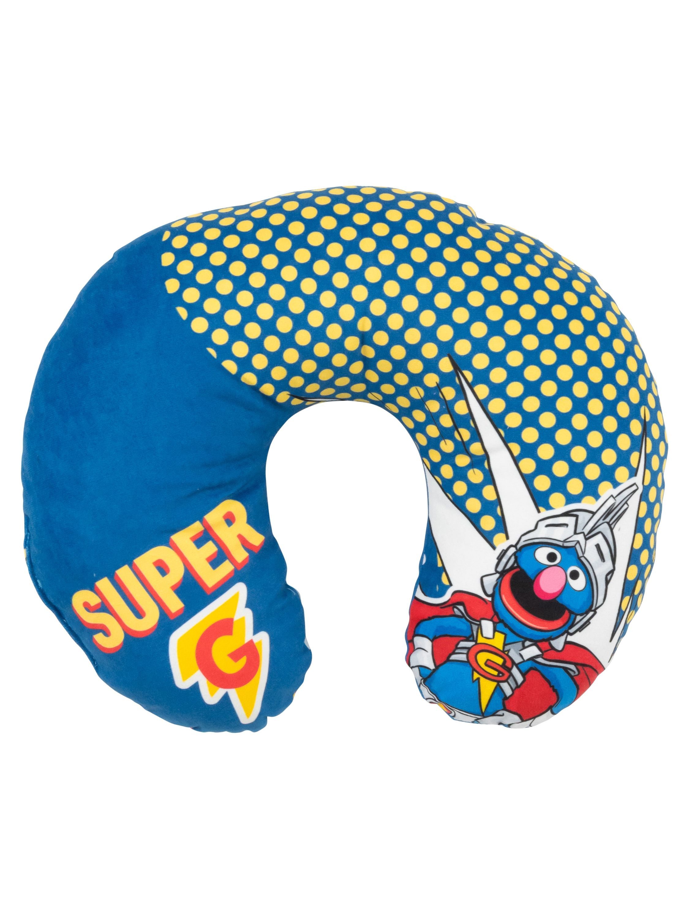 Dekokissen Sesamstraße Super-Grobi Reise Nackenkissen Reisekissen Nackenhörnchen