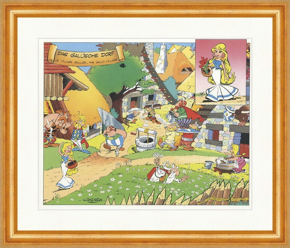Kunstdruck Das Gallische Dorf Gallier Uderzo Asterix Obelix Plakatwelt 1065 Gera, (1 St)