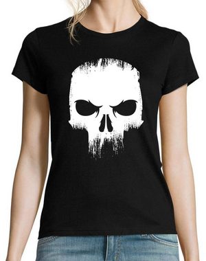 Youth Designz T-Shirt Angry Skull Totenkopf Damen Shirt mit trendigem Frontprint