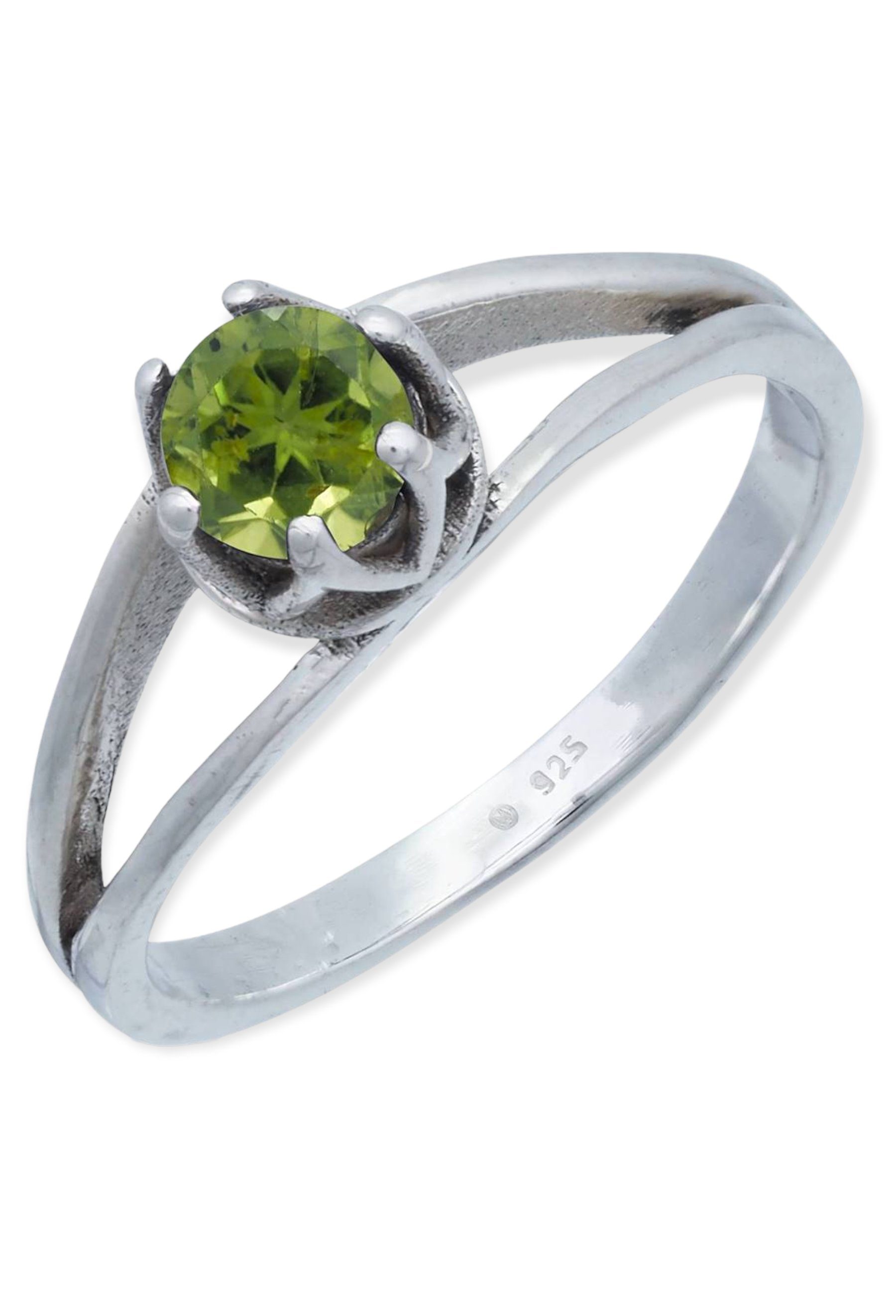 Silber mit 925er Peridot mantraroma facettiert Silberring