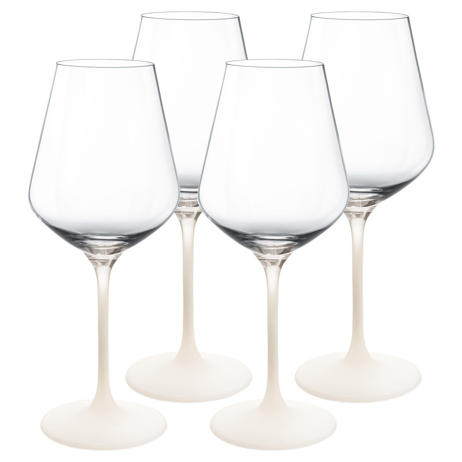 Villeroy & Boch Rotweinglas Manufacture Rock Rotweingläser 470 ml 4er Set, Glas