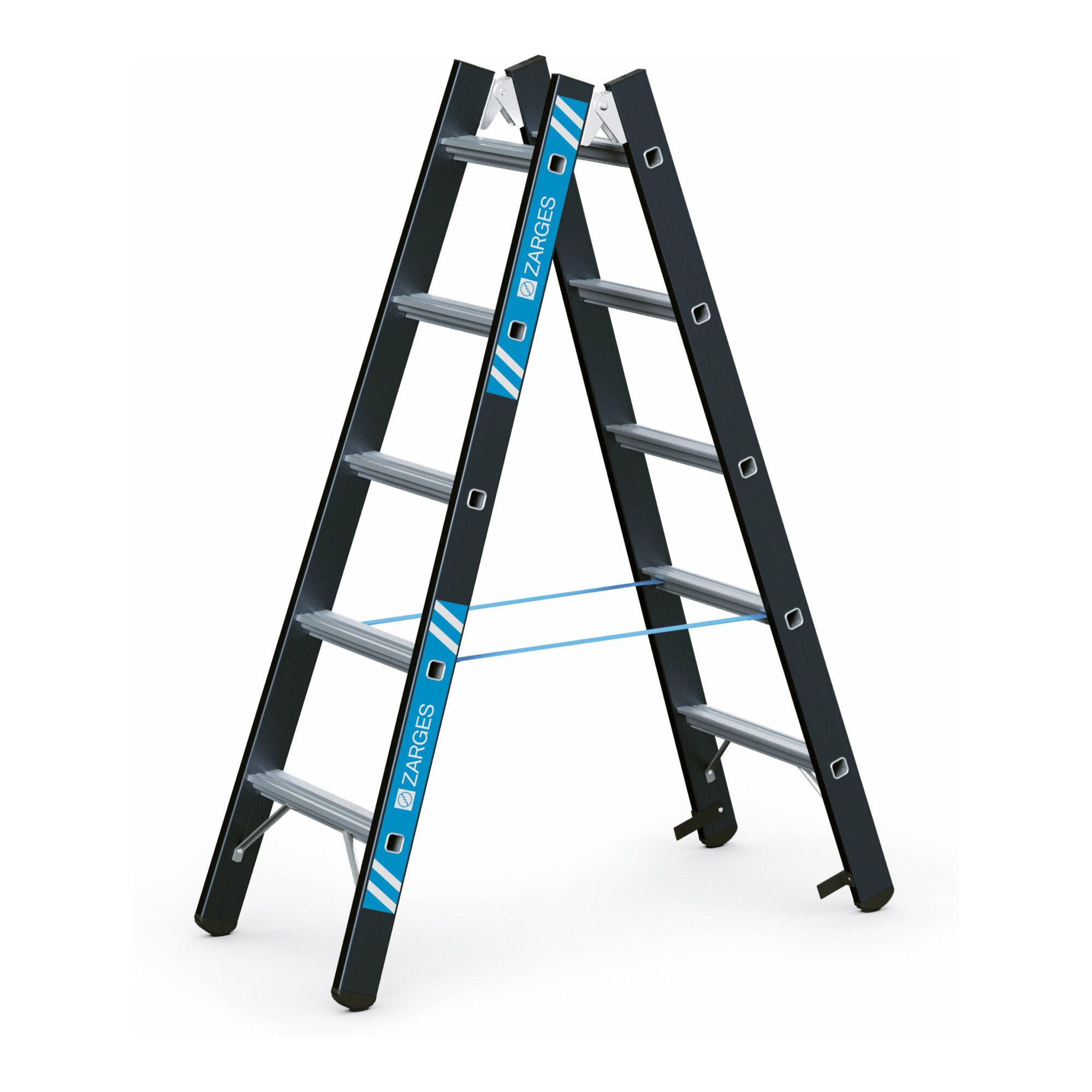 Zarges Stehleiter ZARGES Megastep B - LM-Stehleiter SL 2 x 5 Sprossen