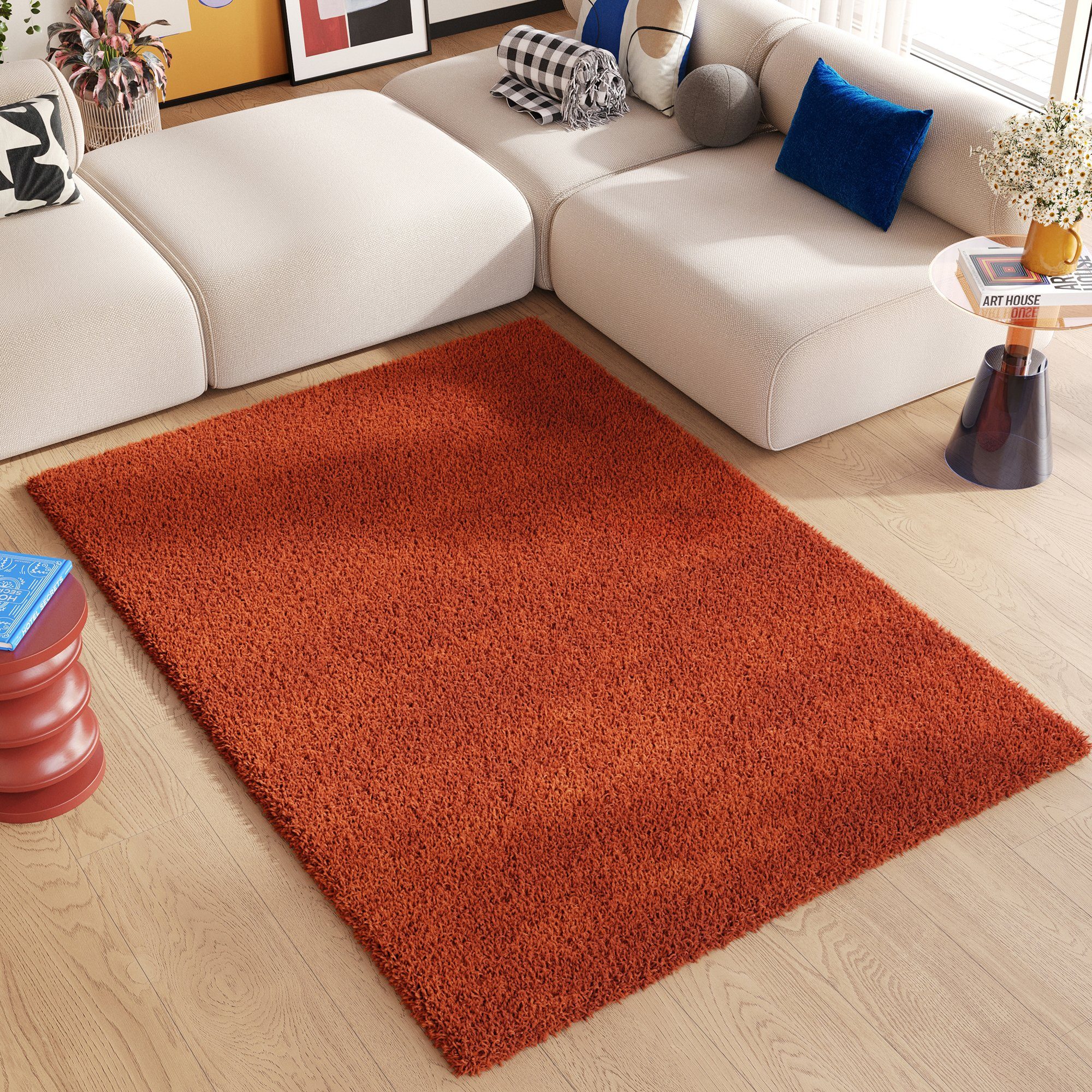 Tapiso Hochflor-Teppich ESSENCE, rechteckig, Höhe: 40 günstig online kaufen