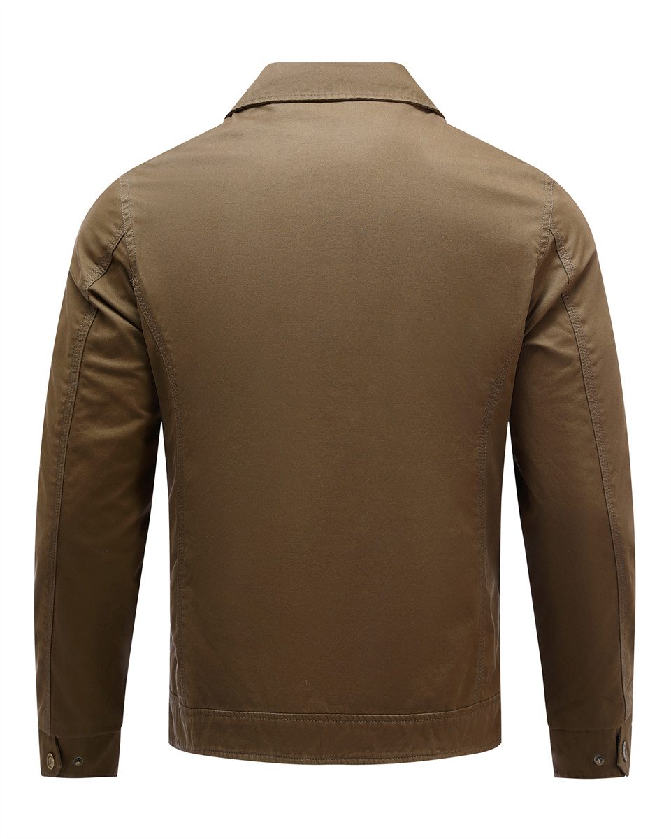 Allthemen Bomberjacke aus reiner Baumwolle Blouson mit Reißverschlusstasche günstig online kaufen