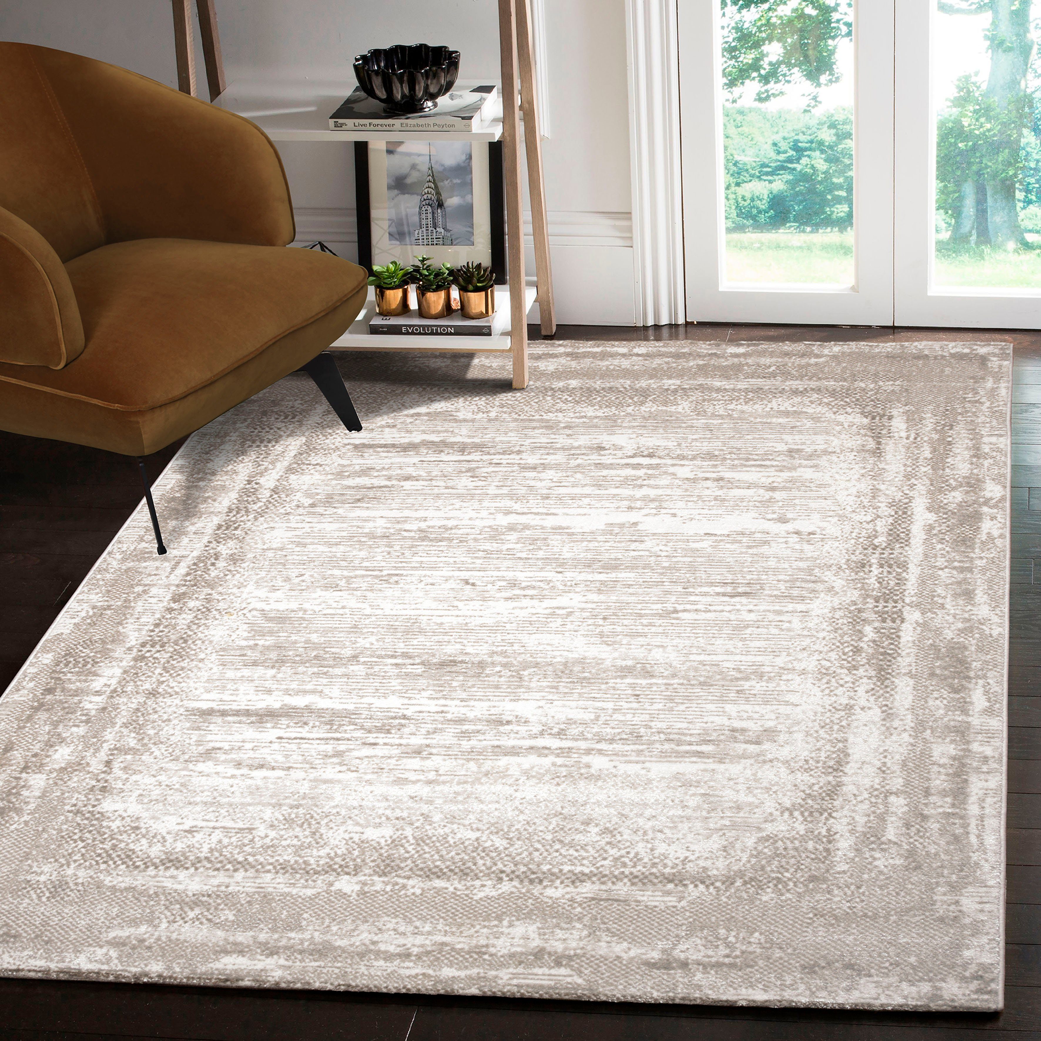 Sanat Teppich Harmony 3215, auch als Läufer, rechteckig, Höhe: 12 mm, weicher Kurzflorteppich, meliert, Wohnzimmer, Schlafzimmer