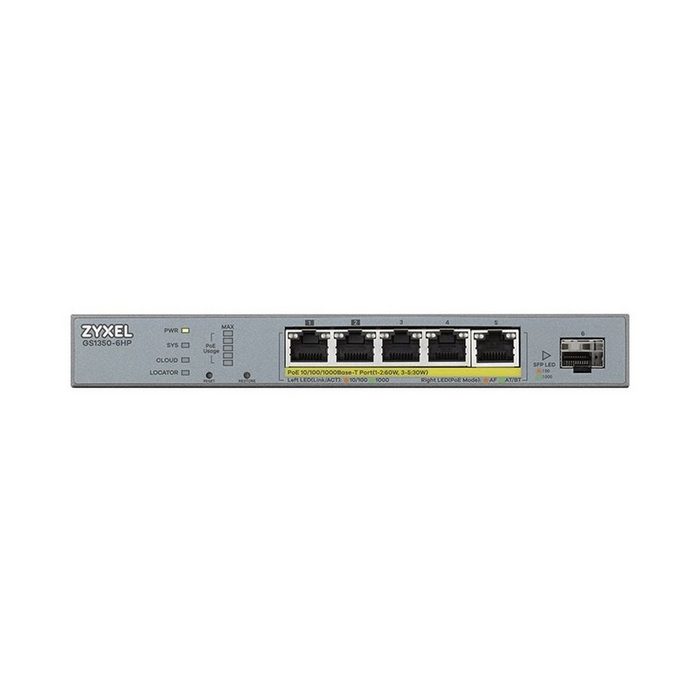 Zyxel Switch 6x GS1350-6HP PoE long range 60W 802.3BT Netzwerk-Switch