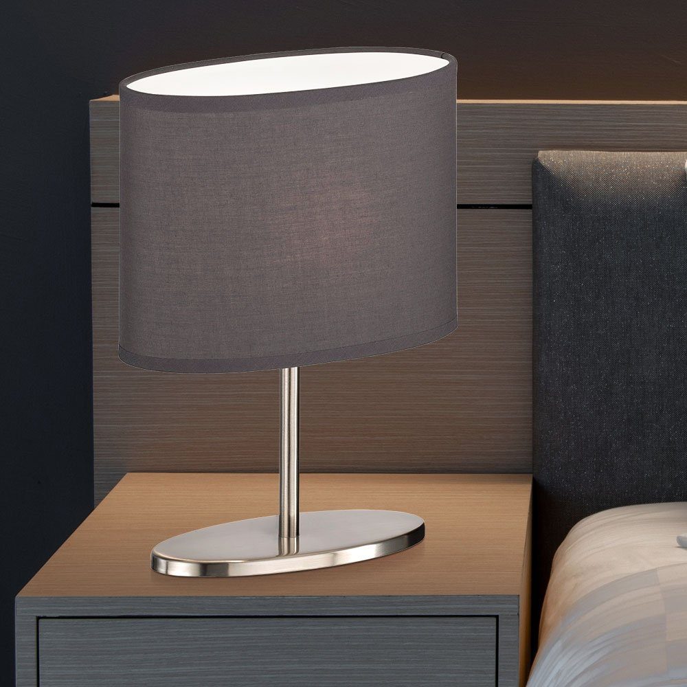 etc-shop Tischleuchte, Leuchtmittel nicht Tischlampe Schlafzimmer inklusive, Tischleuchte Schirm Nachttischleuchte