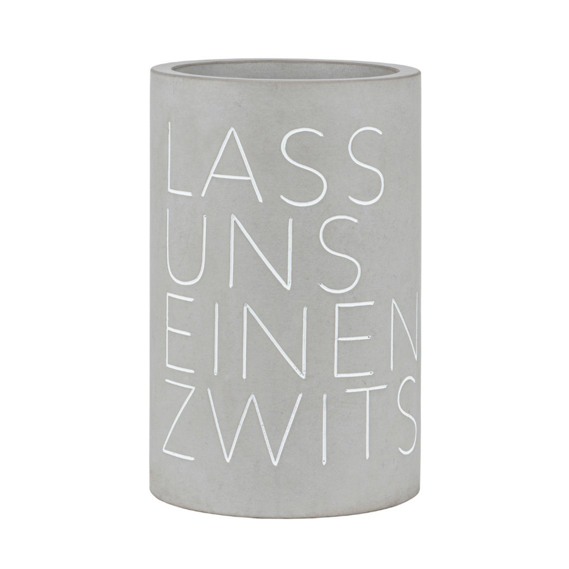 Räder Design Windlicht Räder 16807 Flaschenkühler Beton "Lass uns einen zwitschern"