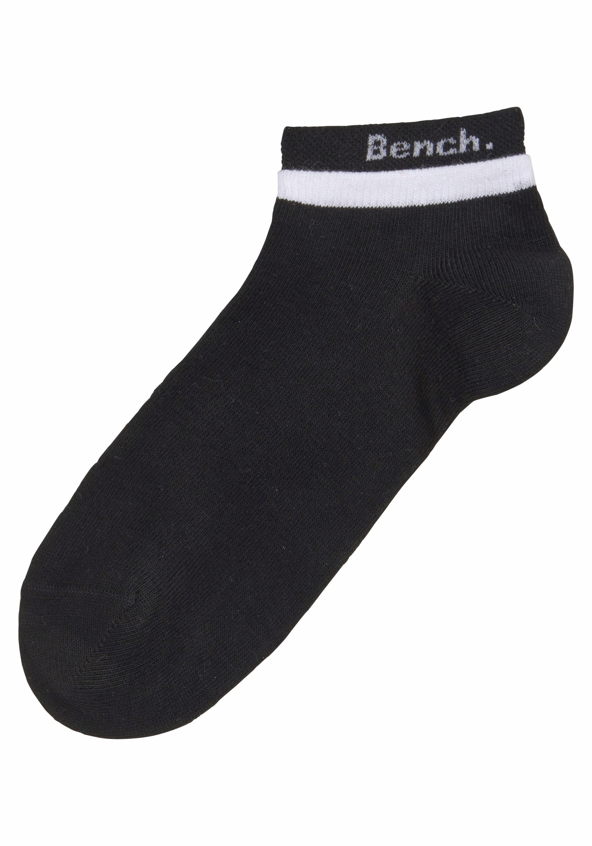 Bench. Kurzsocken (Set, 6-Paar) mit doppelten weiß-schwarz-grau Bündchen