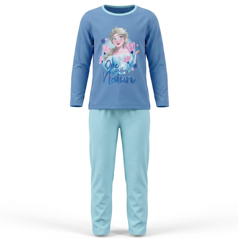 Disney Schlafanzug Disney Die Eiskönigin Kinder Mädchen Schlafanzug Pyjama Gr. 104 bis 128 - 100% Baumwolle