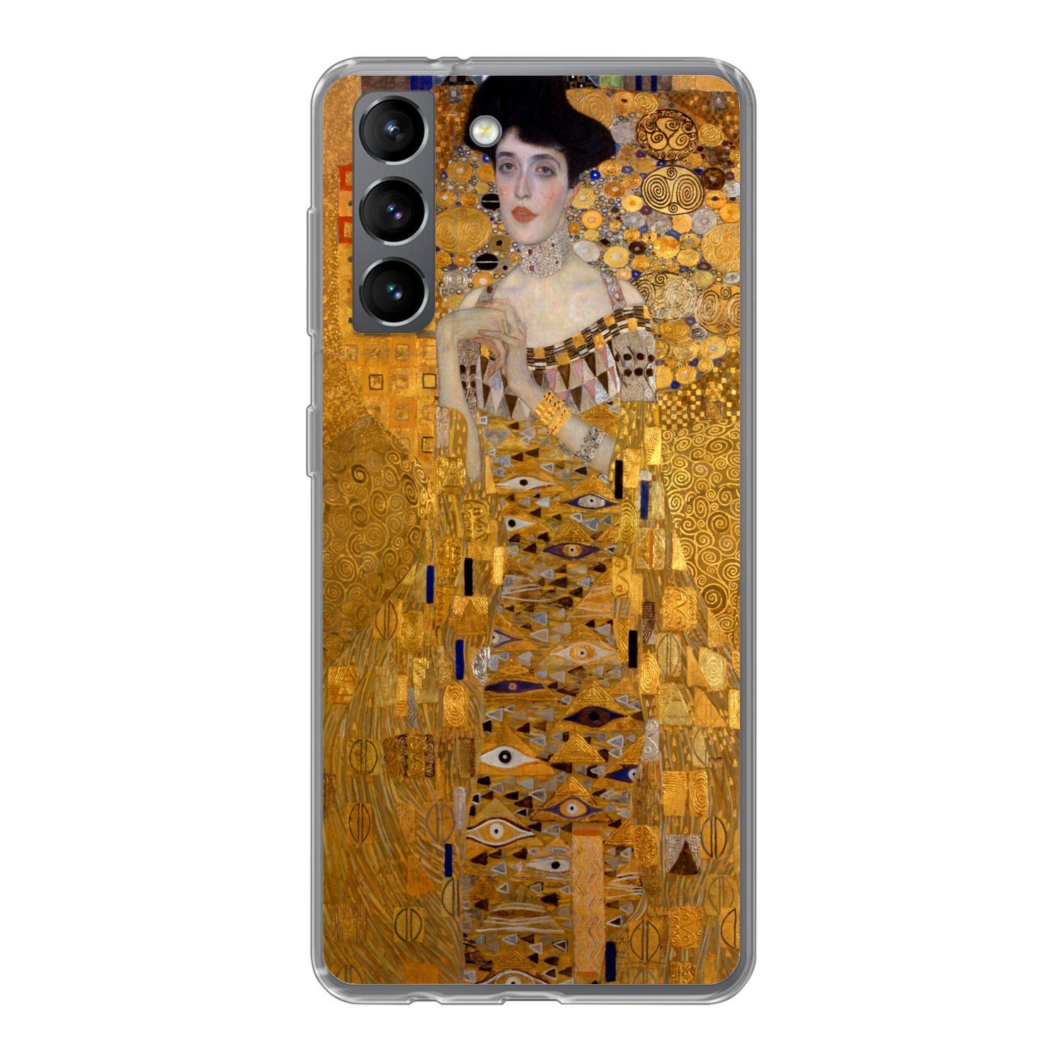 MuchoWow Handyhülle »Porträt von Adèle Bloch-Bauer I - Gemälde von Gustav  Klimt«, Phone Case, Handyhülle Samsung Galaxy S21, Silikon, Schutzhülle