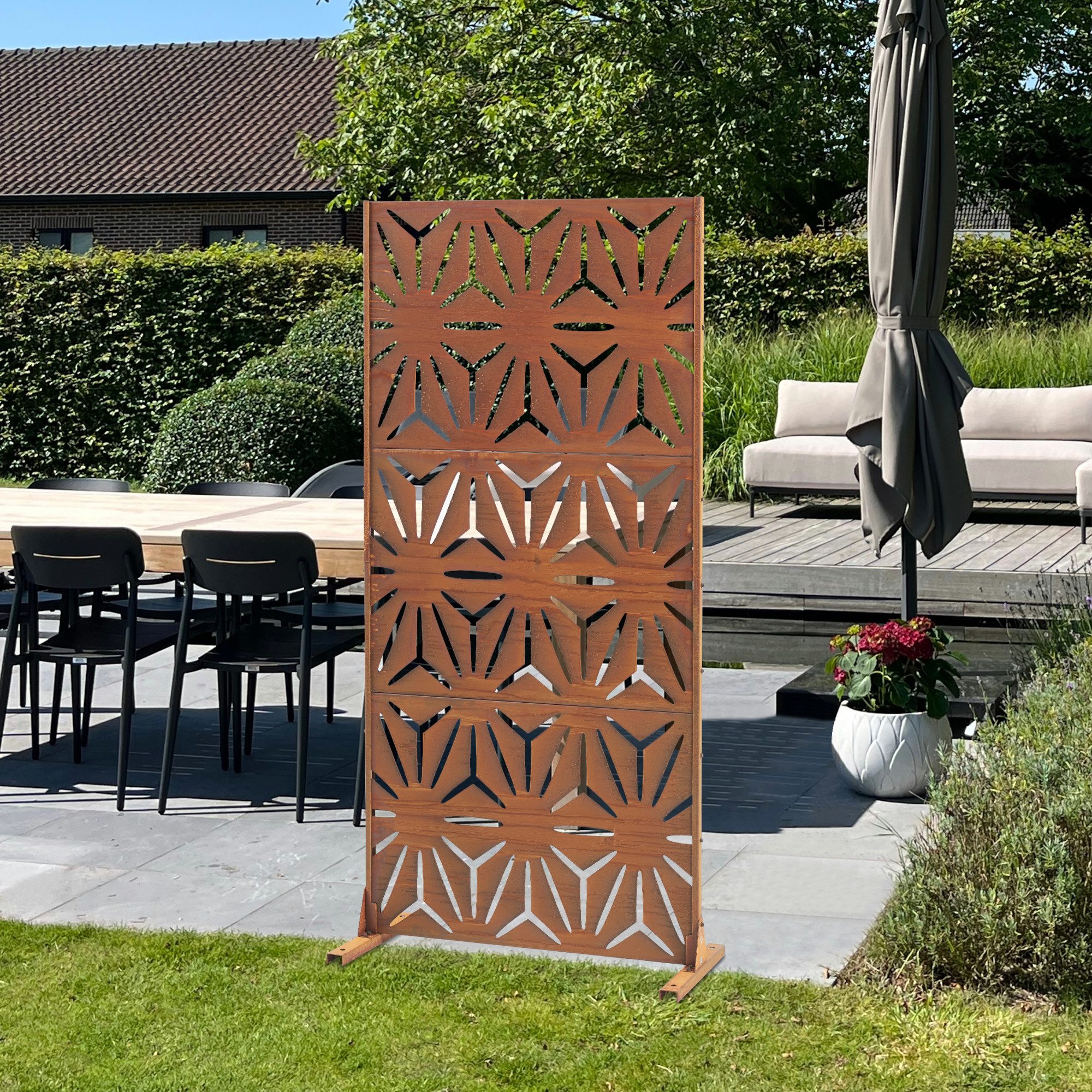 casa.pro Raumteiler, »Kilsturd« Trennwand Cortenstahl 180 x 90 cm
