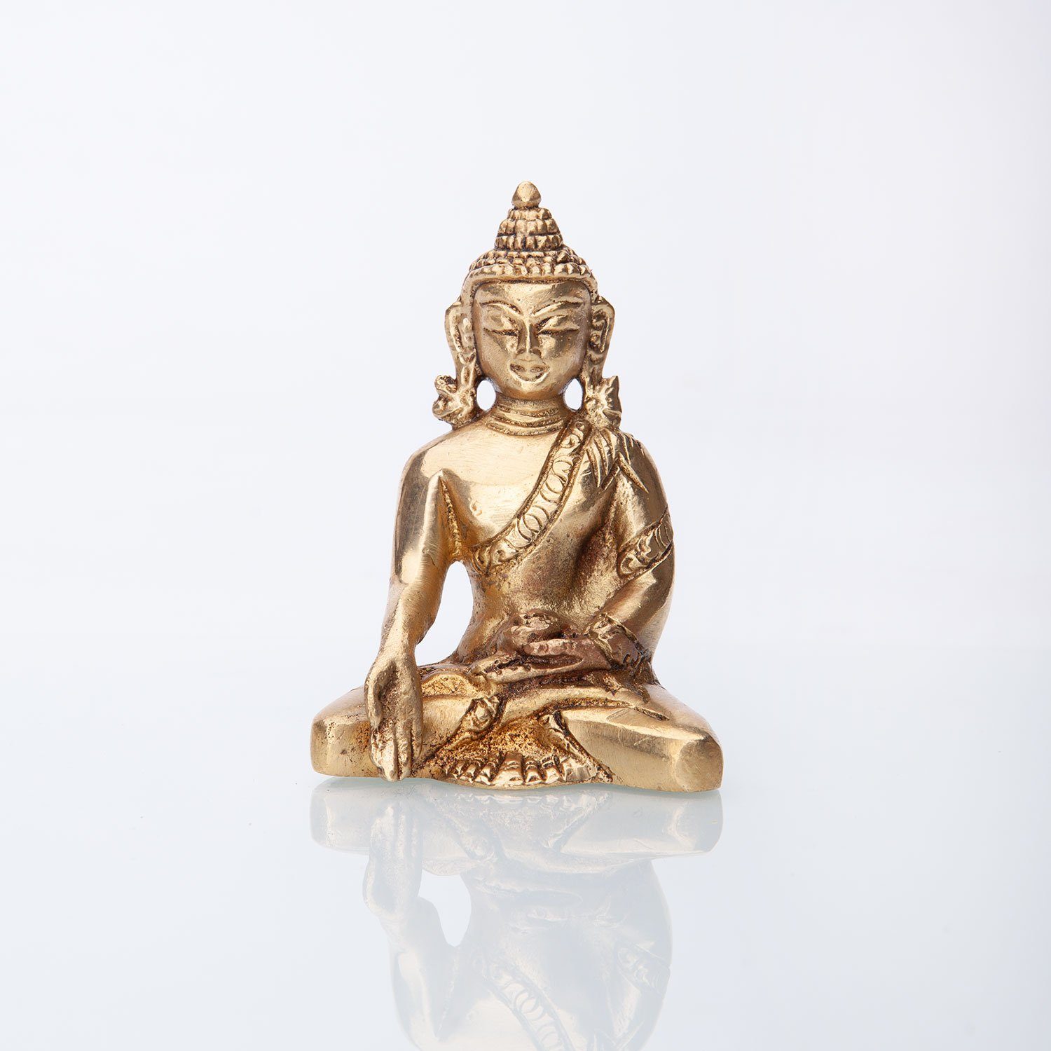 Buddhafigur Buddha Statue, Messing ca. 8 cm