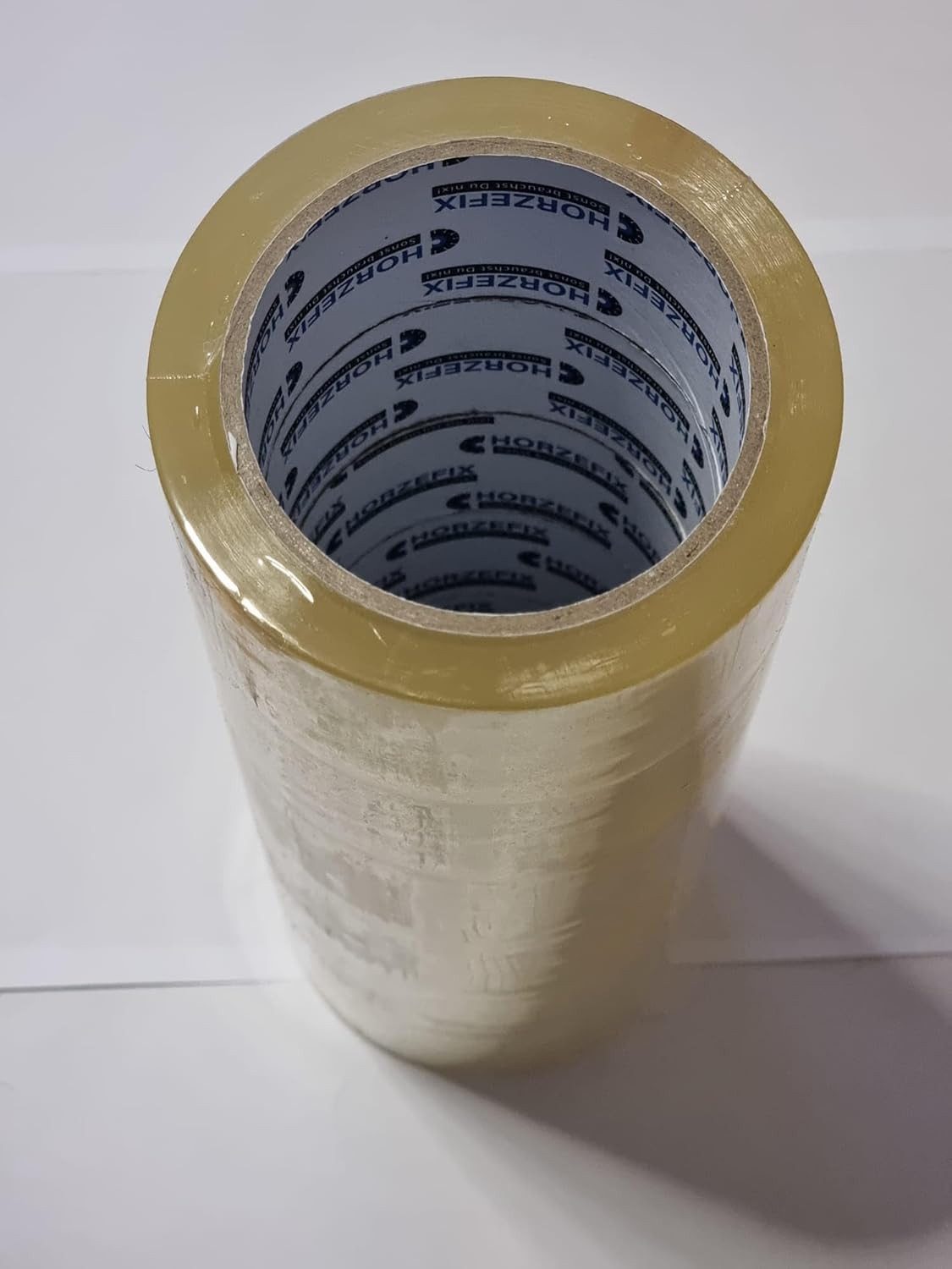 HORZEFIX Paket-Klebeband transparent/braun, 48 mm x 66 m extra stark für Versand & Umzug (Packung, 3-St) hohe Klebekraft