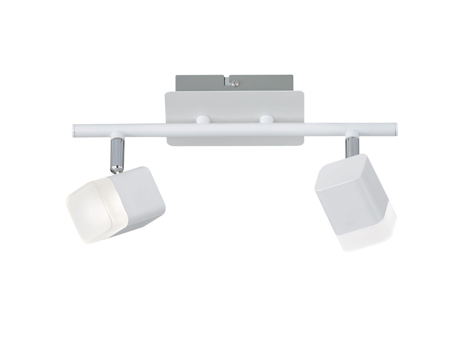 Reality Leuchten LED Deckenstrahler, LED fest integriert, Warmweiß, 2er-SET Deckenleuchten 2-flammig Weiß Treppenhaus Ankleidezimmer 34cm