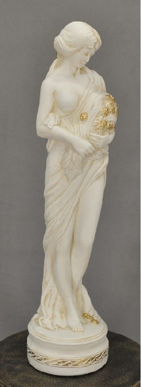 Skulptur Antike Designfigur aus Polyresin in Bronzeoptik
