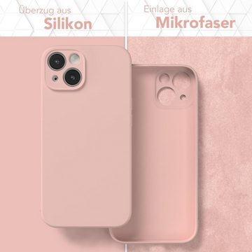 EAZY CASE Handyhülle TPU Hülle für Apple iPhone 14 6,1 Zoll, Hülle mit Kameraschutz Bumper Case silikonschutzhülle Rosa / Altrosa