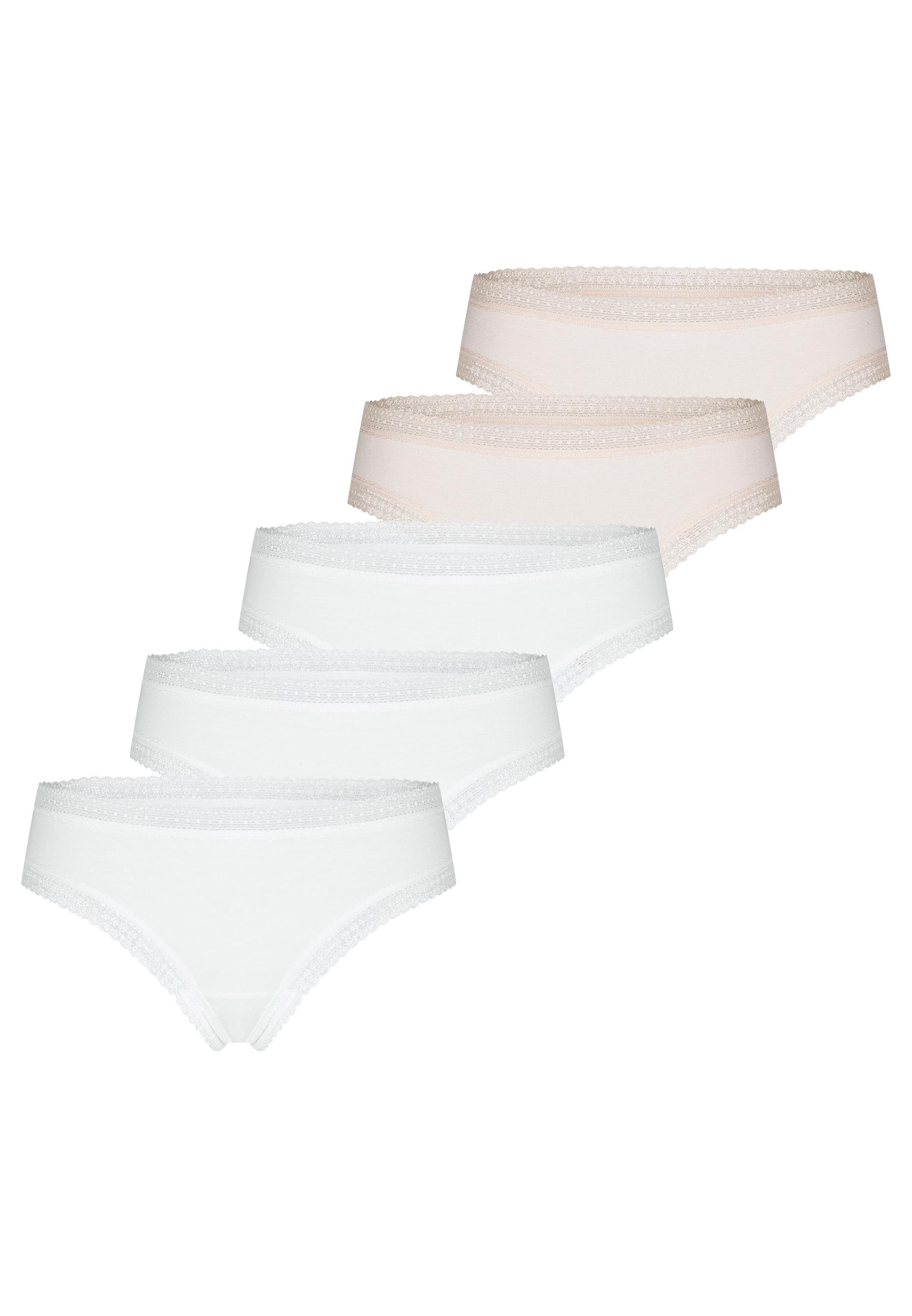 Mey Hipster 5er Pack Modal Lace (Spar-Set, 5-St) Hipster - Blickdicht - Luxuriöser Glanz und weiche Haptik