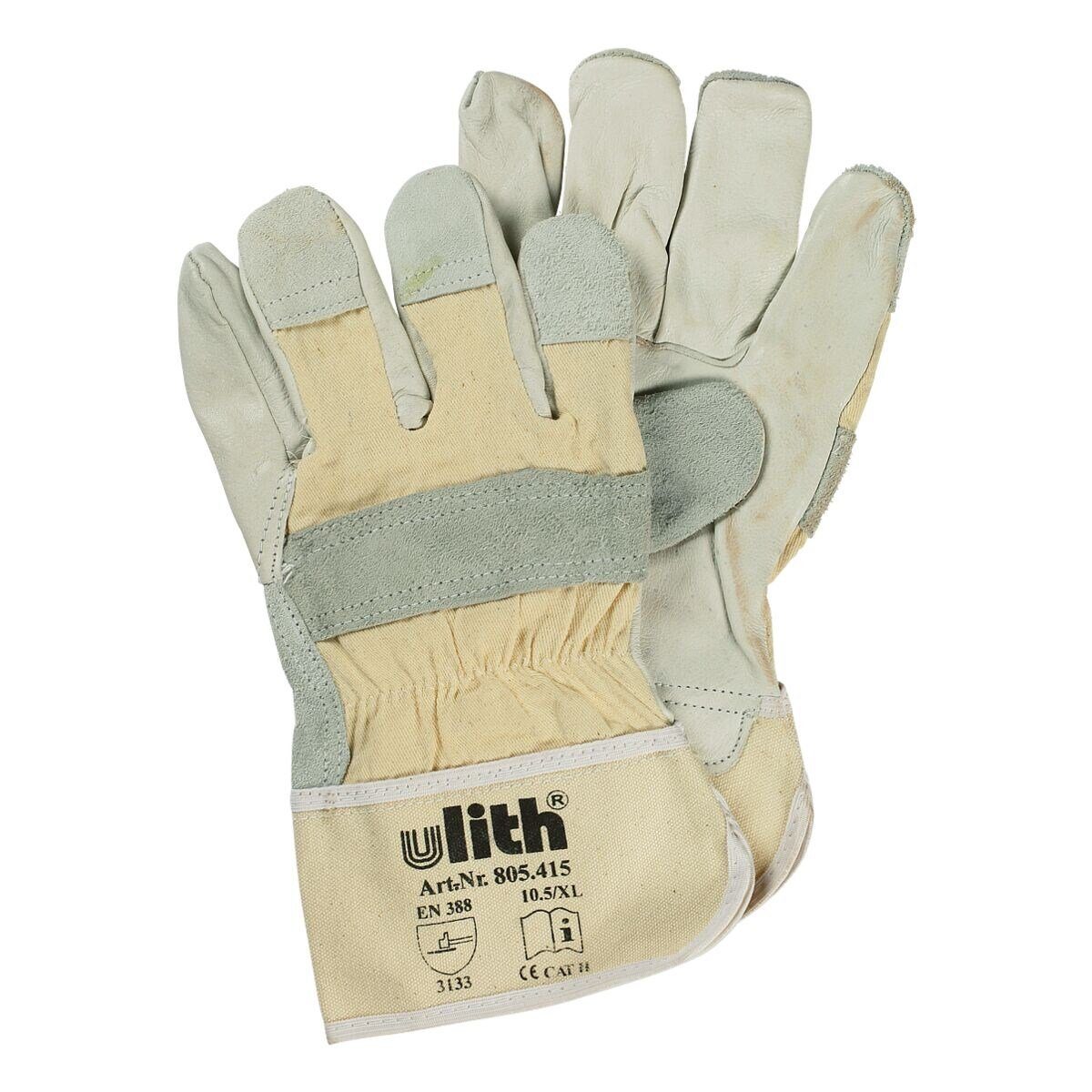 VICTOR Leder-Arbeitshandschuhe XL, Rindvollleder leicht gefüttert