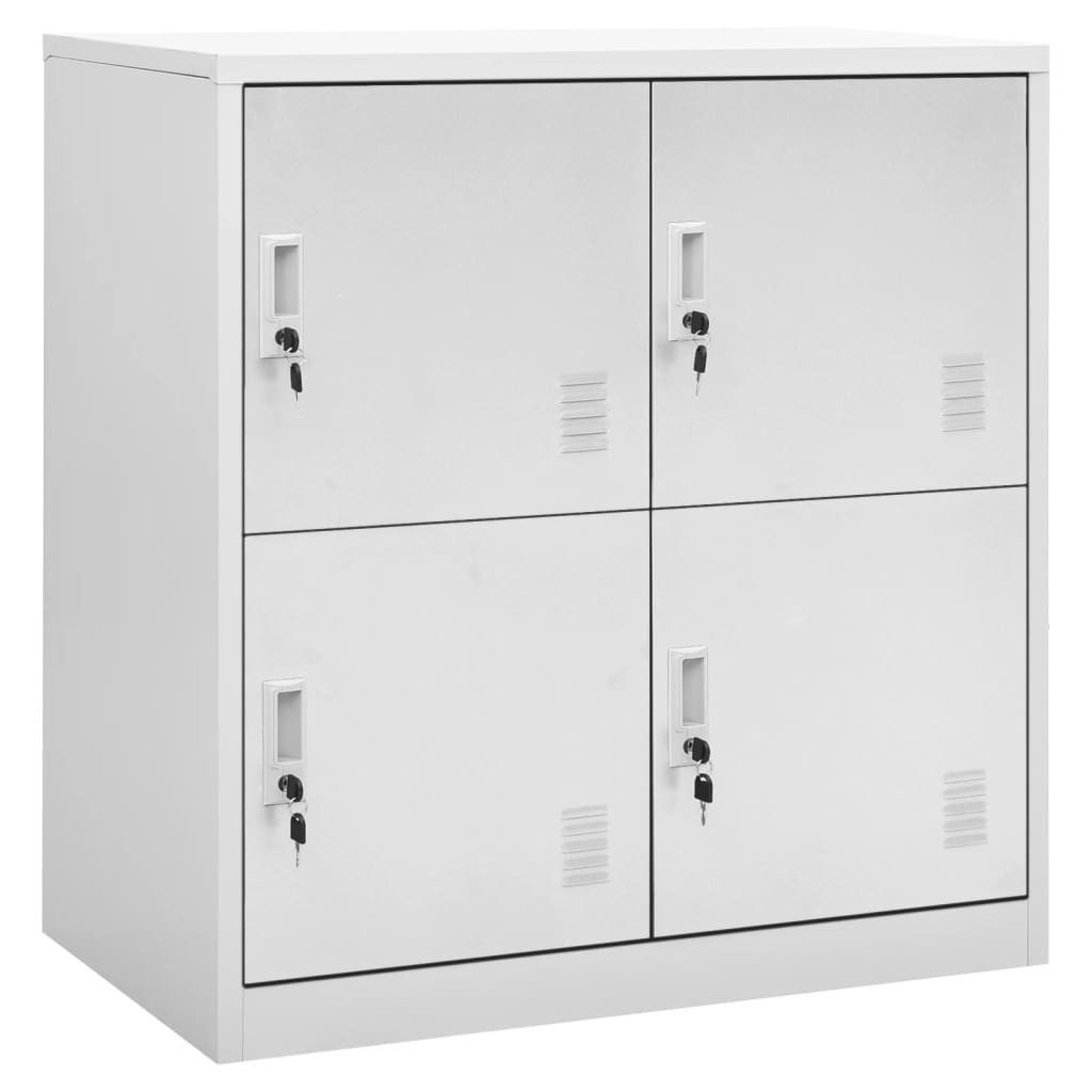 vidaXL Fächerschrank Schließfachschränke 2 Stk. Hellgrau günstig online kaufen