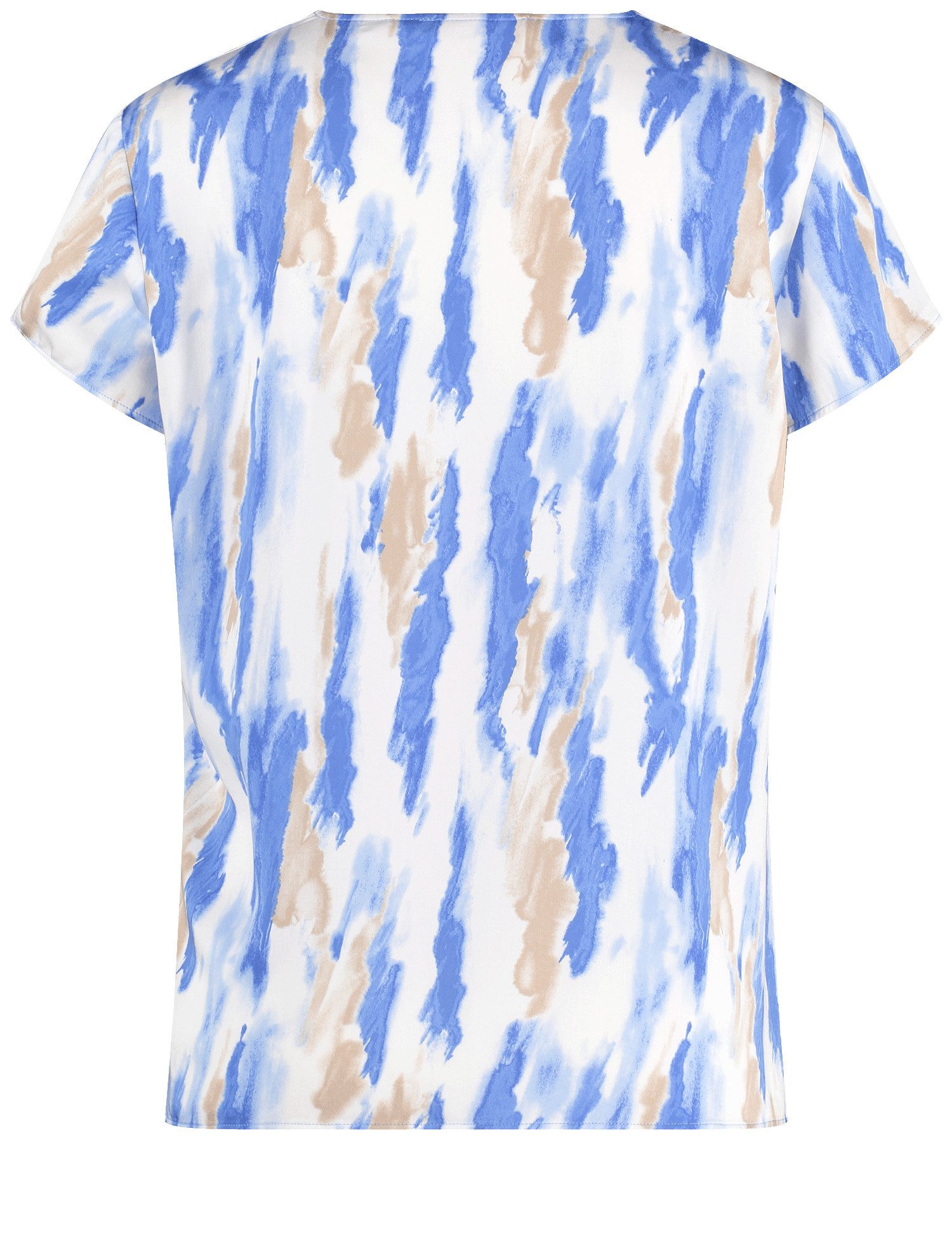 Taifun Kurzarmbluse Blusenshirt mit V-Ausschnitt