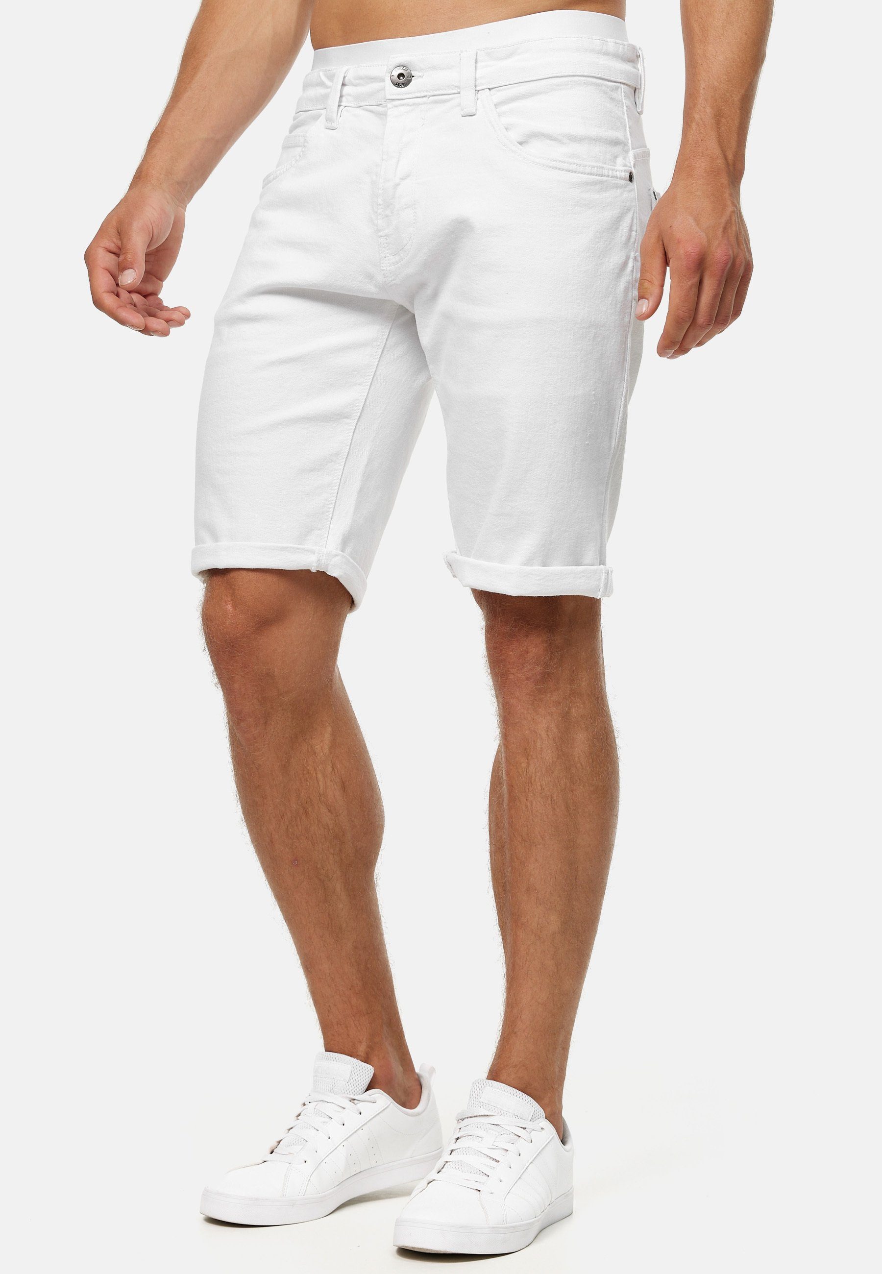 Indicode Jeansshorts Herren Caden Jeans Shorts Herrenshorts mit 5 Taschen, Denimstyle