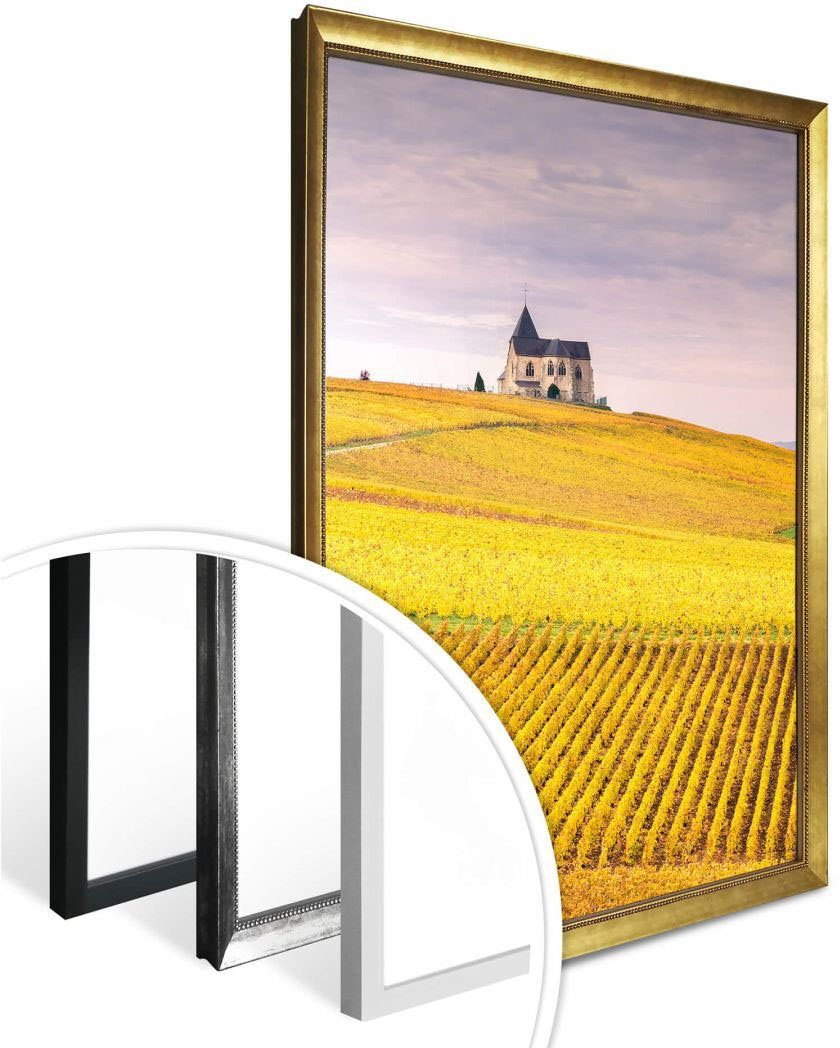 (1 Poster Bild, Champagne, St), Landschaften Poster, Weinfelder Wall-Art Wandposter Wandbild,