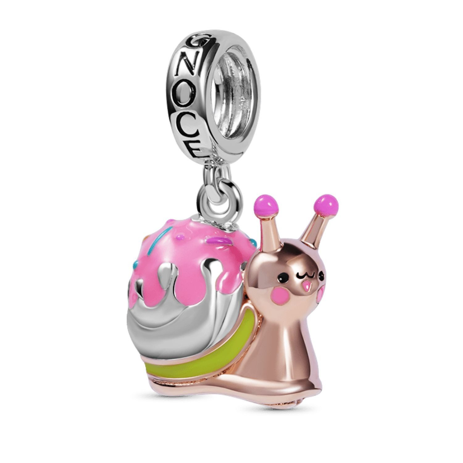 Gnoce Bead Gnoce Charm Anhänger Schnecke HOC238 Silber