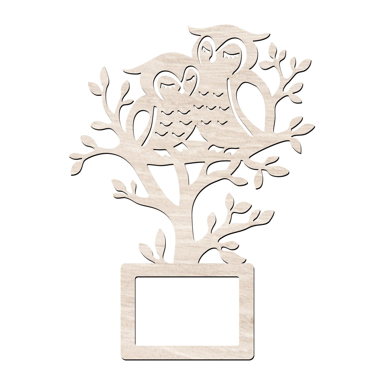 Namofactur Bilderrahmen Eulenpaar Fotorahmen aus Holz, Bilderrahmen für 15x10 cm Foto, für 1 Bilder, Fotorahmen, Rahmen für Foto, Made in Germany