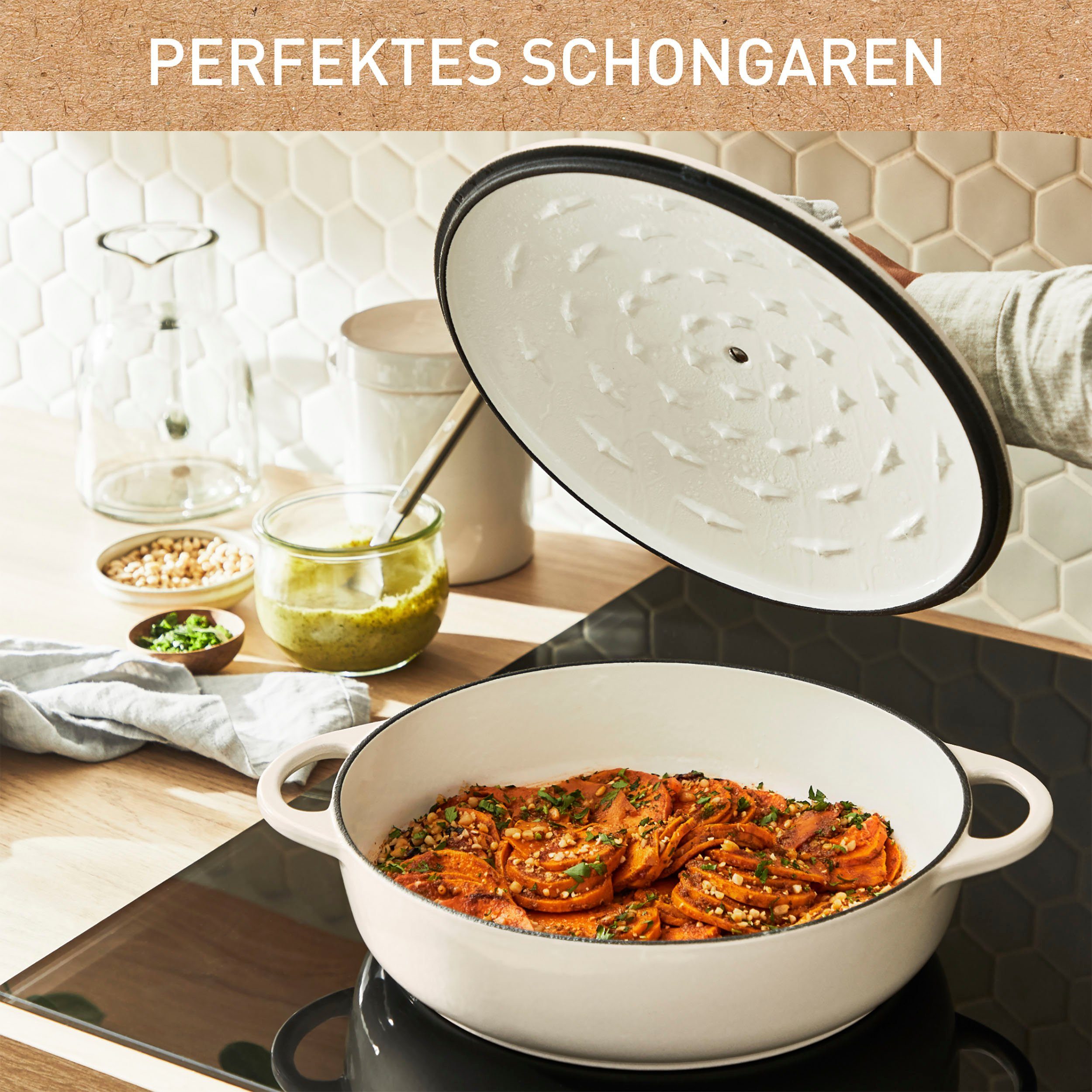 Induktion Servierpfanne Tefal Gusseisen, cm, umweltfreundlich, 28 E-Book, LOV, E25972 inkl.