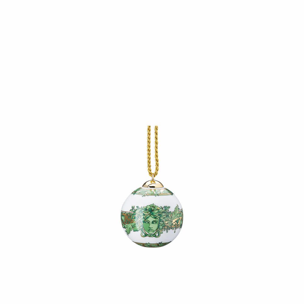 Rosenthal meets Versace Christbaumschmuck Kugel Medusa Garland Green