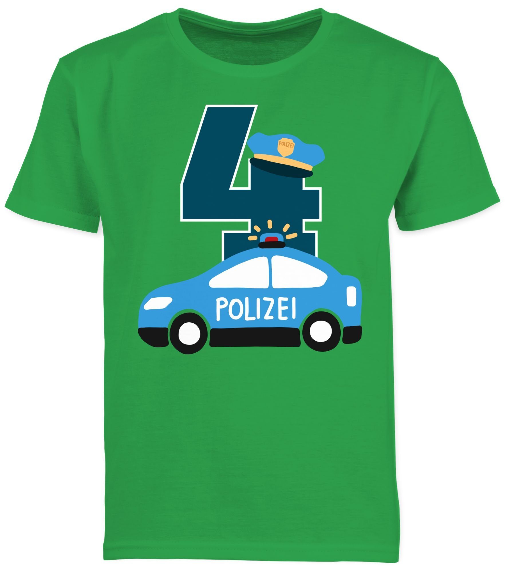 Shirtracer T-Shirt Polizei Vierter - 4. Geburtstag - Jungen Kinder T-Shirt