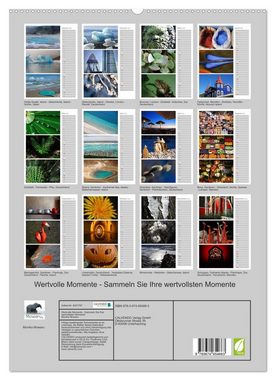CALVENDO Wandkalender Wertvolle Momente - Sammeln Sie Ihre wertvollsten Momente (Premium, hochwertiger DIN A2 Wandkalender 2023, Kunstdruck in Hochglanz)