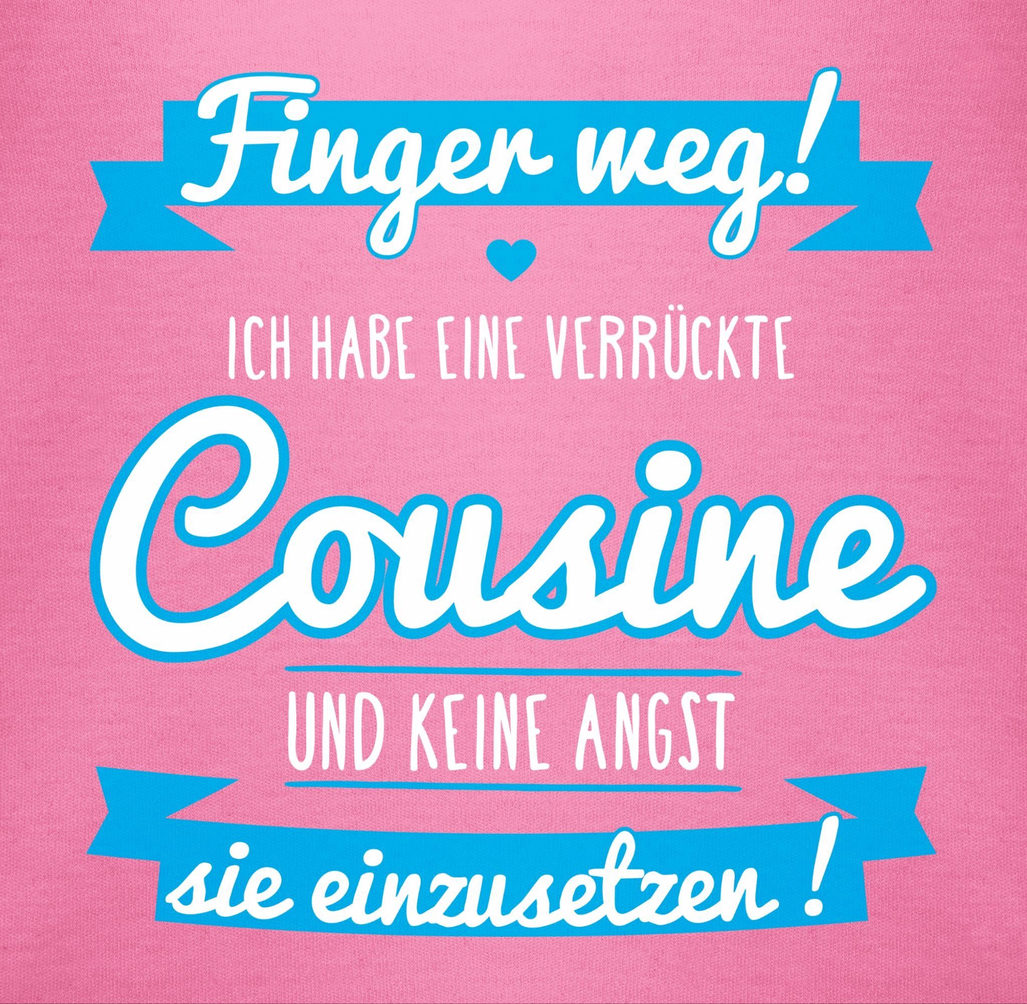 Shirtracer Shirtbody Ich habe eine verrückte Cousine blau Sprüche Baby