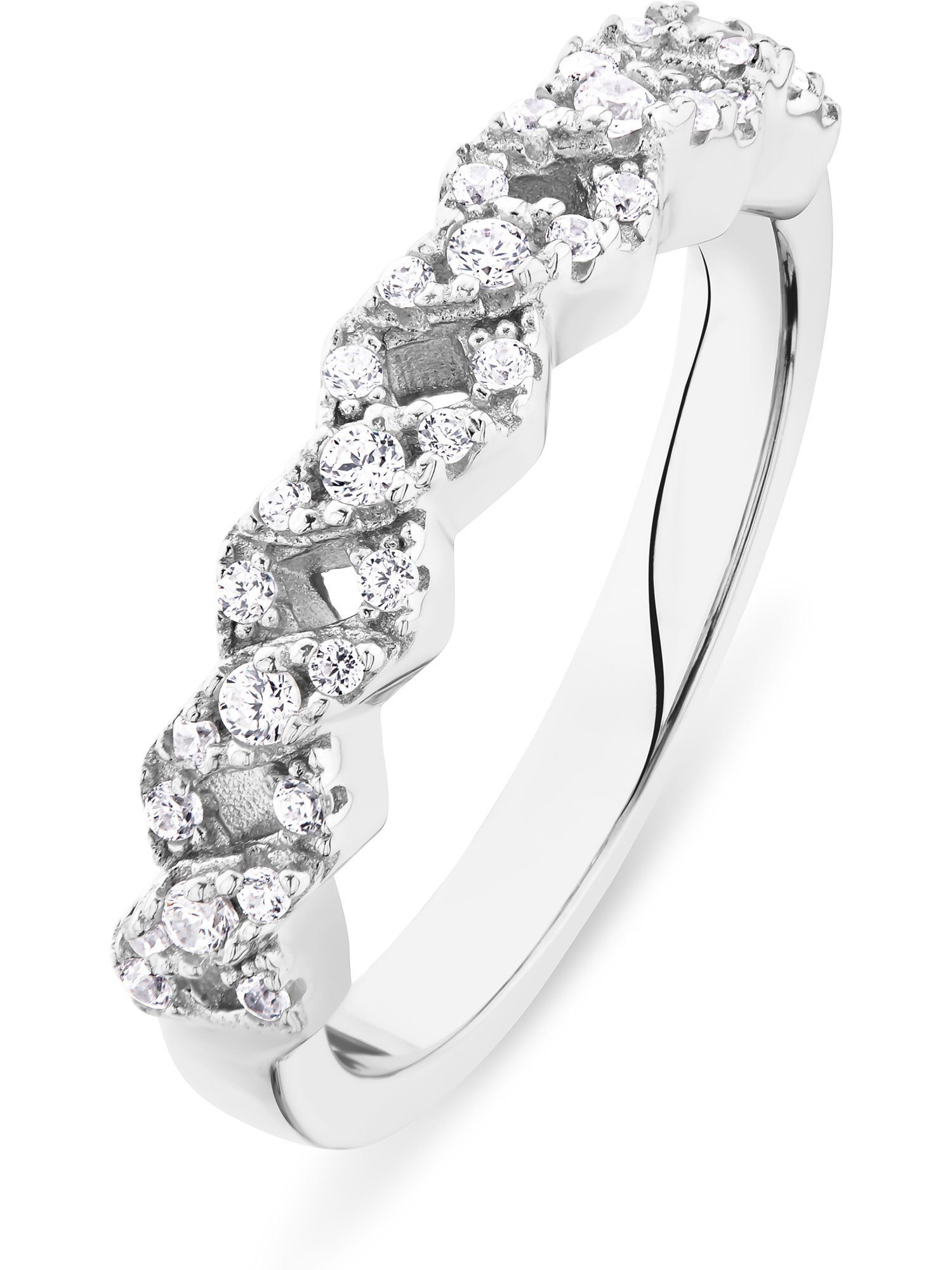 FAVS Silberring FAVS Damen-Damenring 925er Silber 32 Zirkonia, Zirkonia, synthetisch