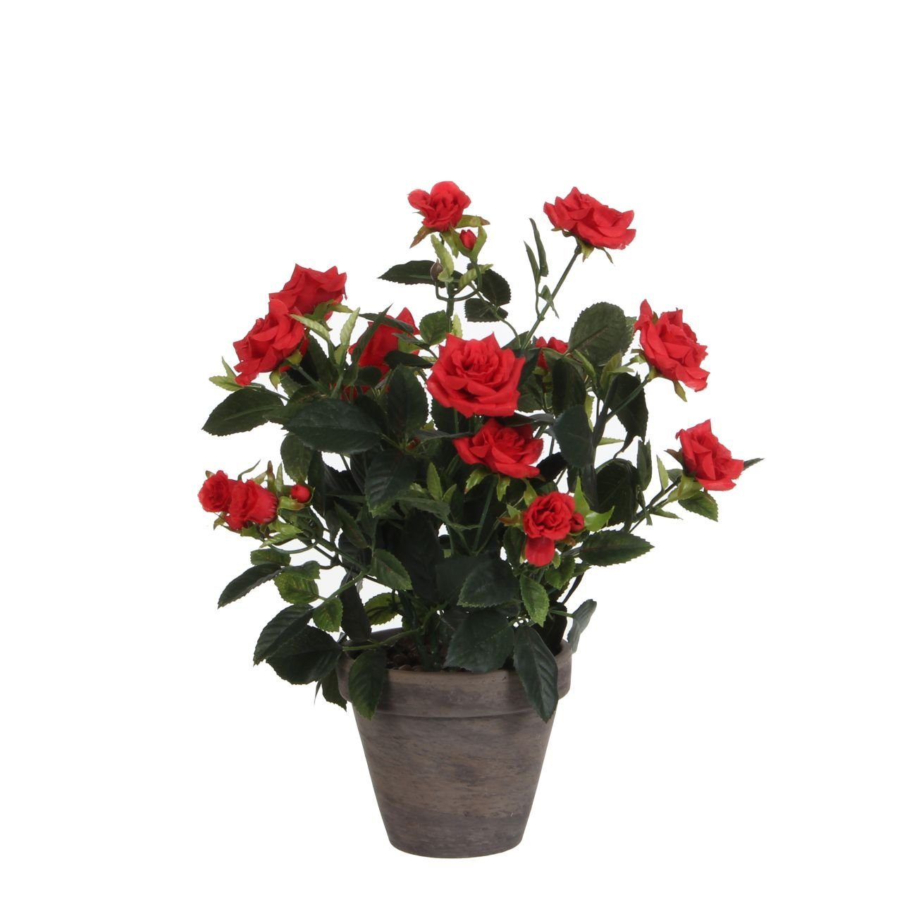 rot Blumentopf Mica im Mica Decorations 33, Rosenstrauch Kunstpflanze künstlicher