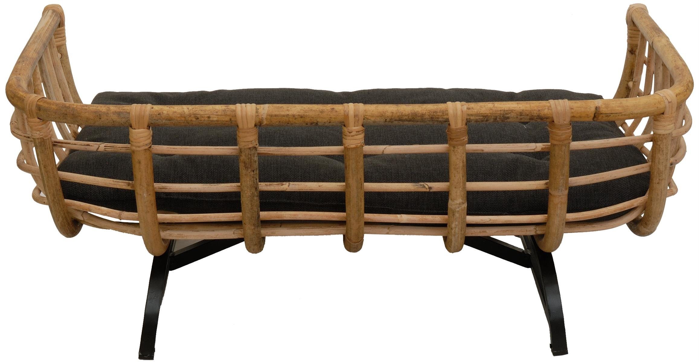 Krines Home Hundekorb Exklusiver Retro-Design Hundekorb Hundebett Tierkorb Haustier Bett, Polyester, Groß aus Rattan mit Kissen Modernes Bett für Katzen und Hunde Grösse