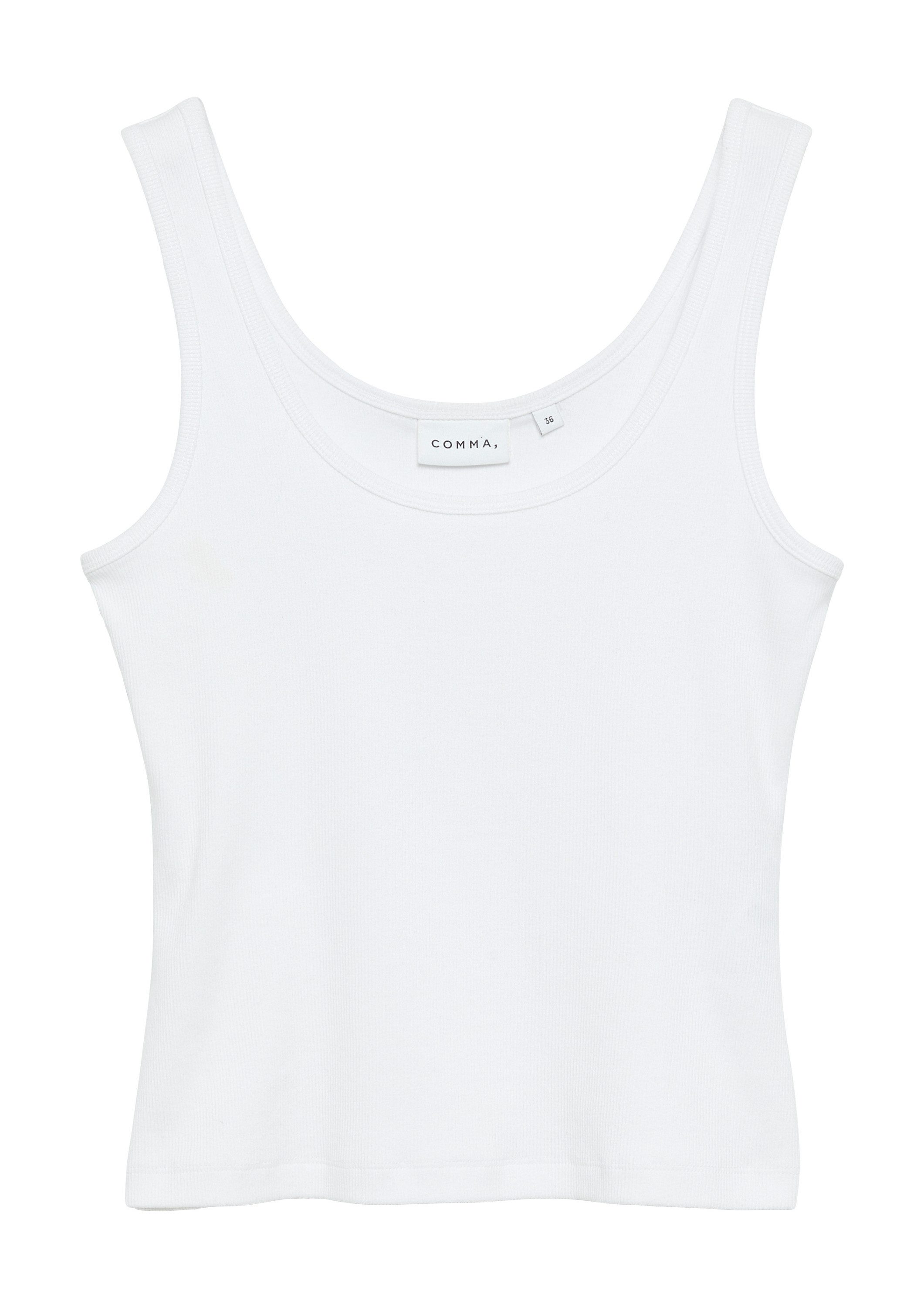 comma Muskelshirt T-Shirt Feines Ripp-Tanktop